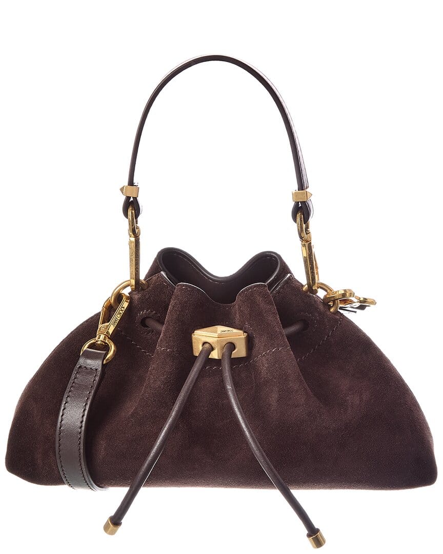 Jimmy Choo Cinch Small Suede Shoulder Bag