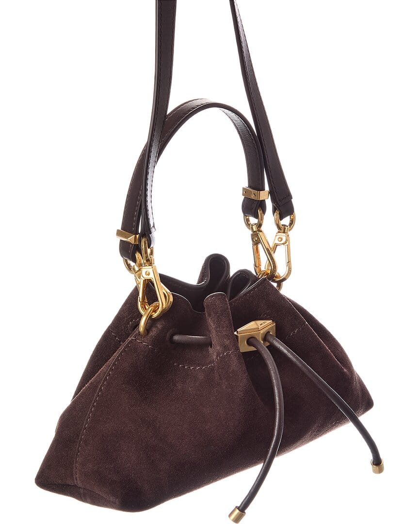 Jimmy Choo Cinch Small Suede Shoulder Bag