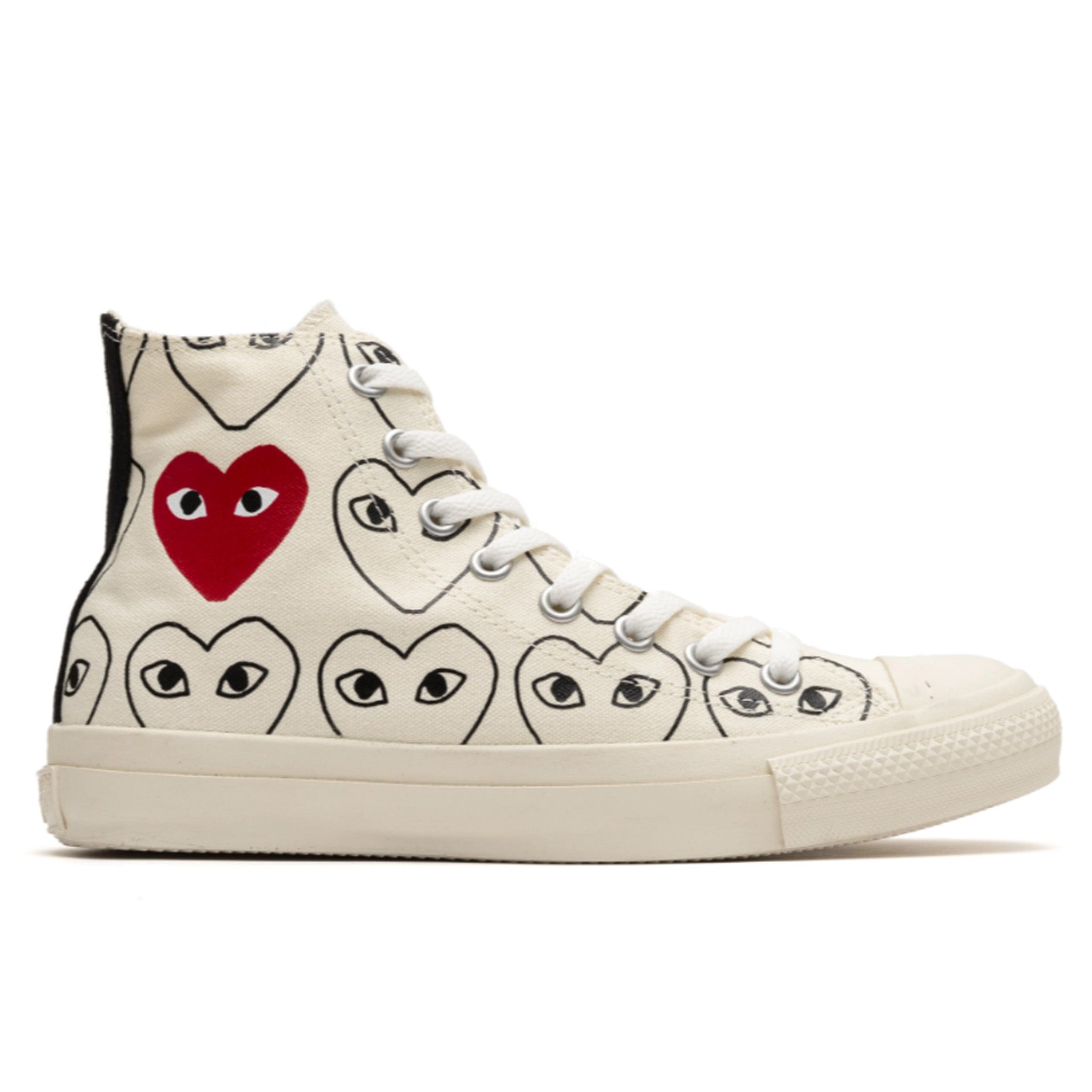 Comme Des Garcons PLAY COMME des GARÇONS Converse Chuck Taylor Hi (White)