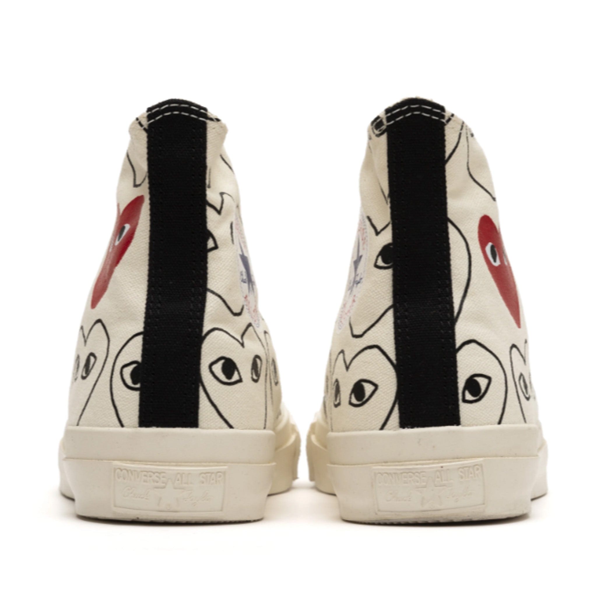 Comme Des Garcons PLAY COMME des GARÇONS Converse Chuck Taylor Hi (White)