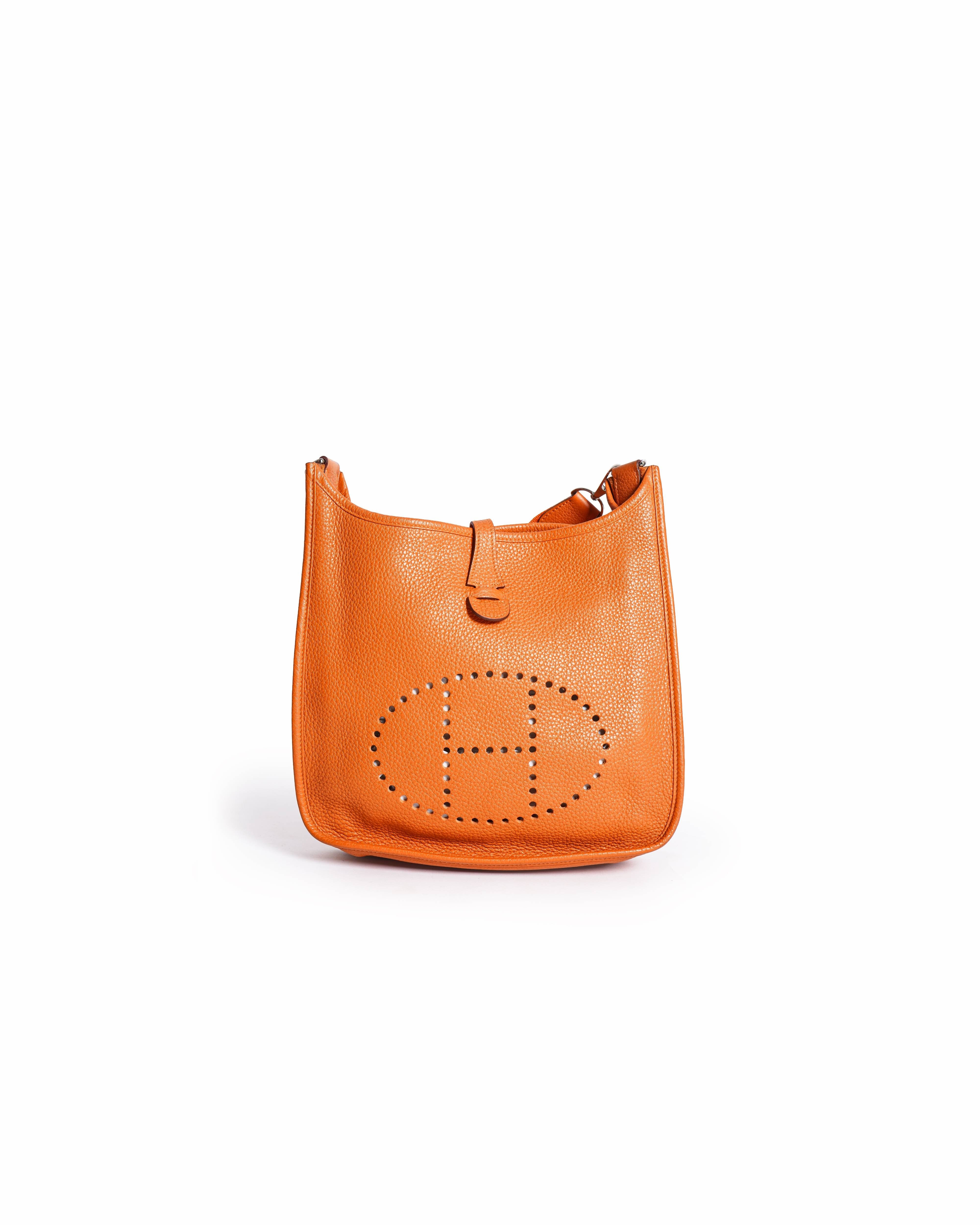 Hermès Evelyn GM In Orange Bag