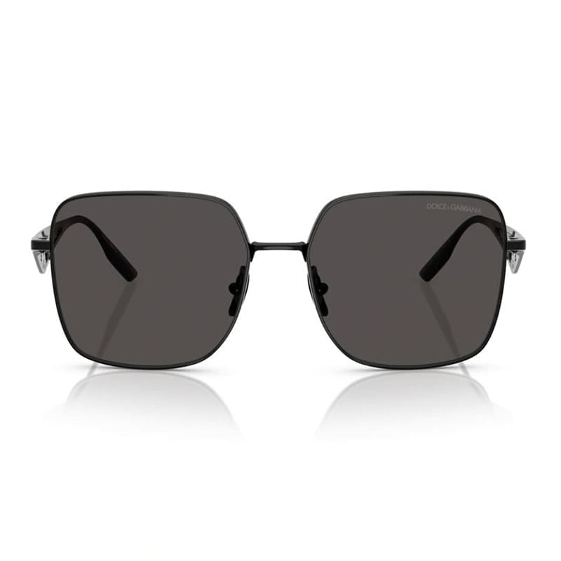 Dolce & Gabbana Sunglasses Square Full Rim, Black Frame And Dark Grey Lens Dg231001/87