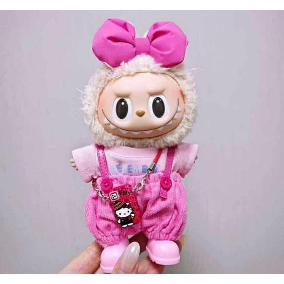 Pop Mart Labubu Hello Kitty Super Fan Outfit (Pink) - Clothing for Labubu