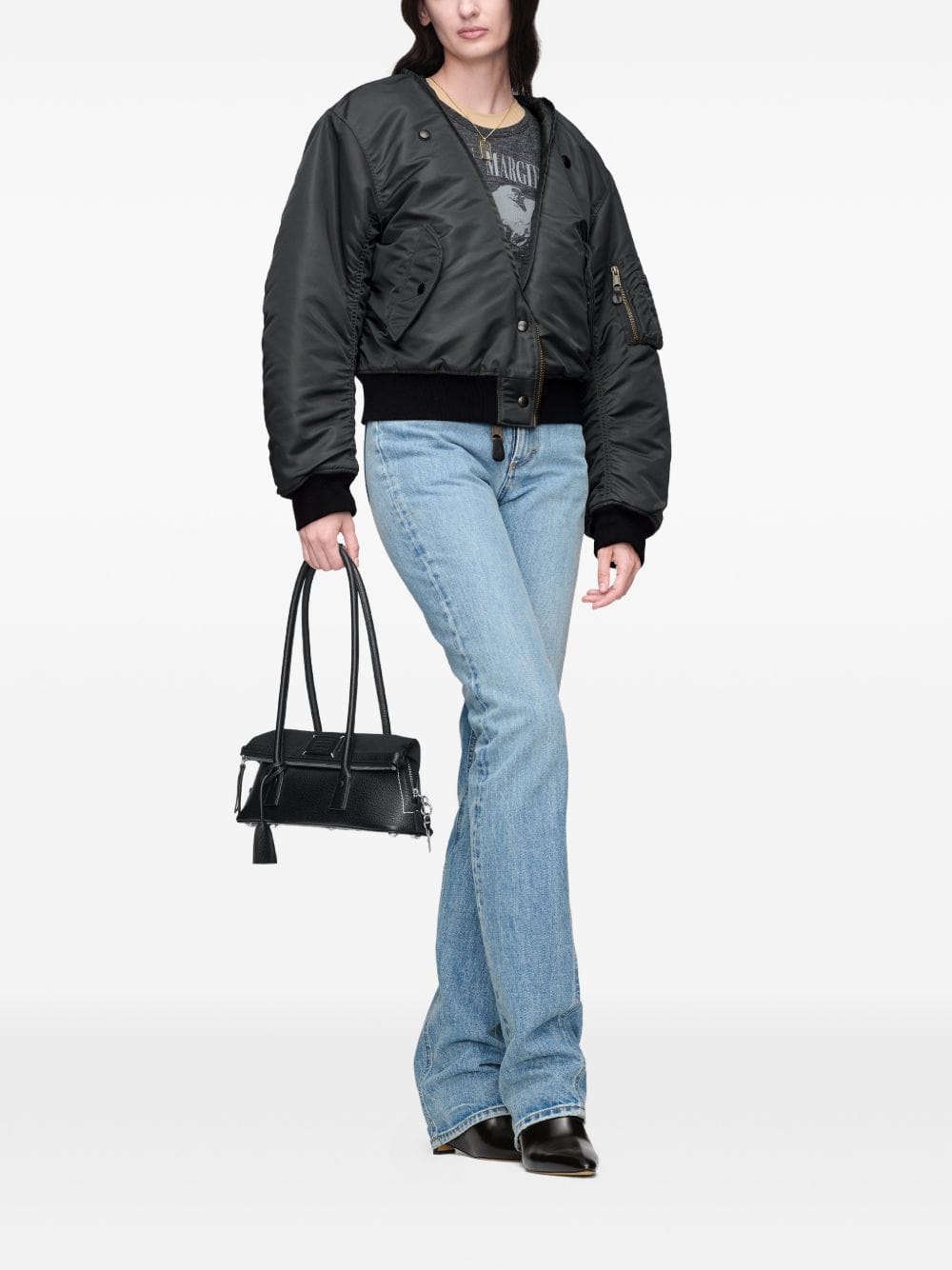 Maison Margiela Nylon Bomber Jacket — Black