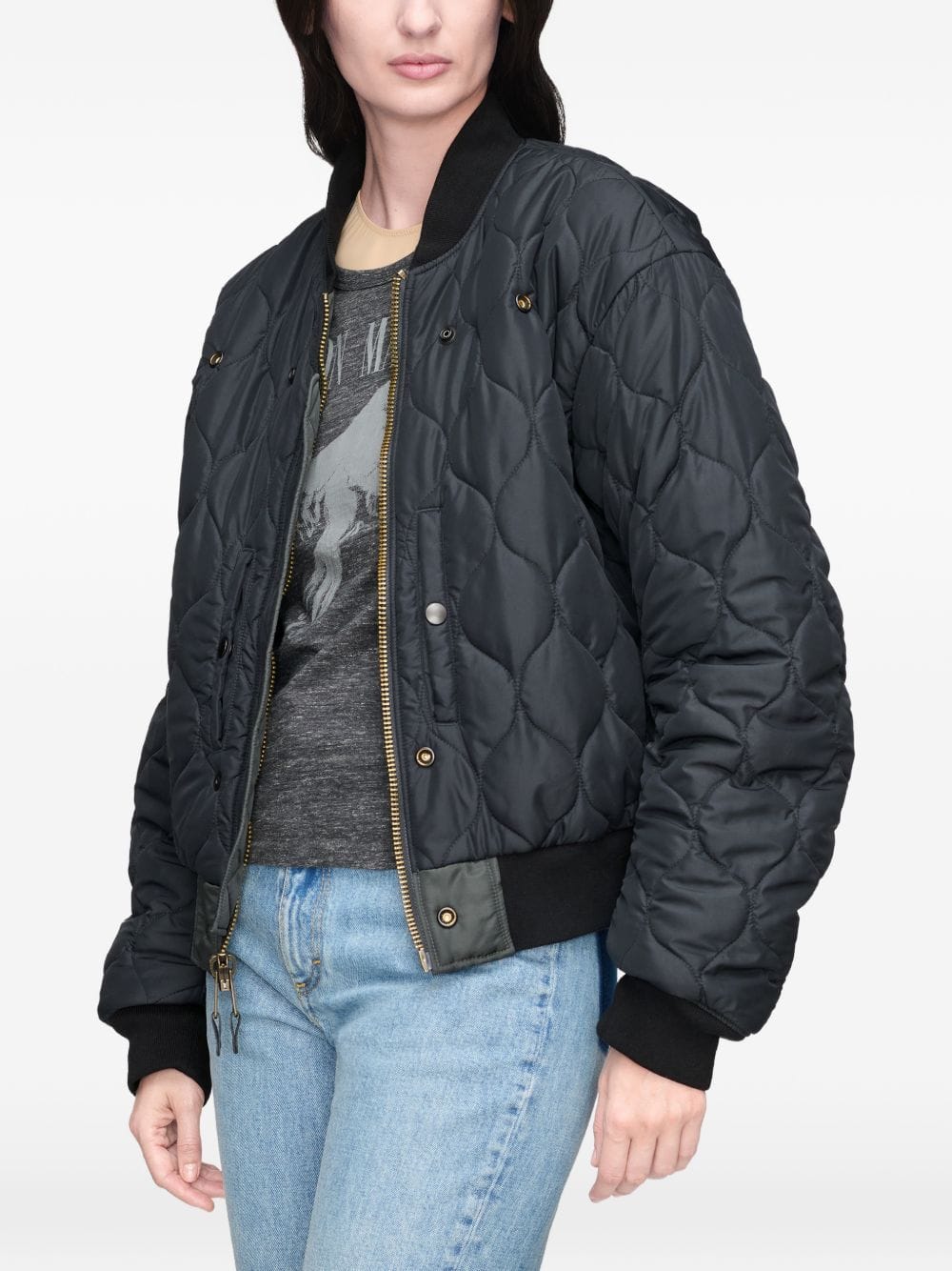 Maison Margiela Nylon Bomber Jacket — Black