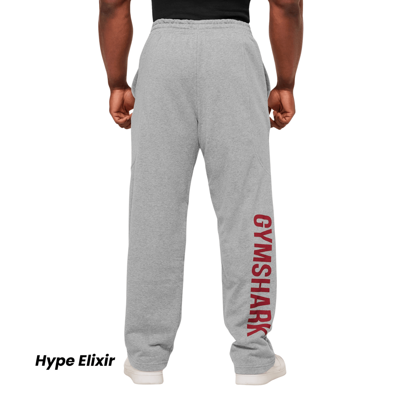 Gymshark Power Straight Leg Pants oversized fit Charcoal Core Marl/Sets Red