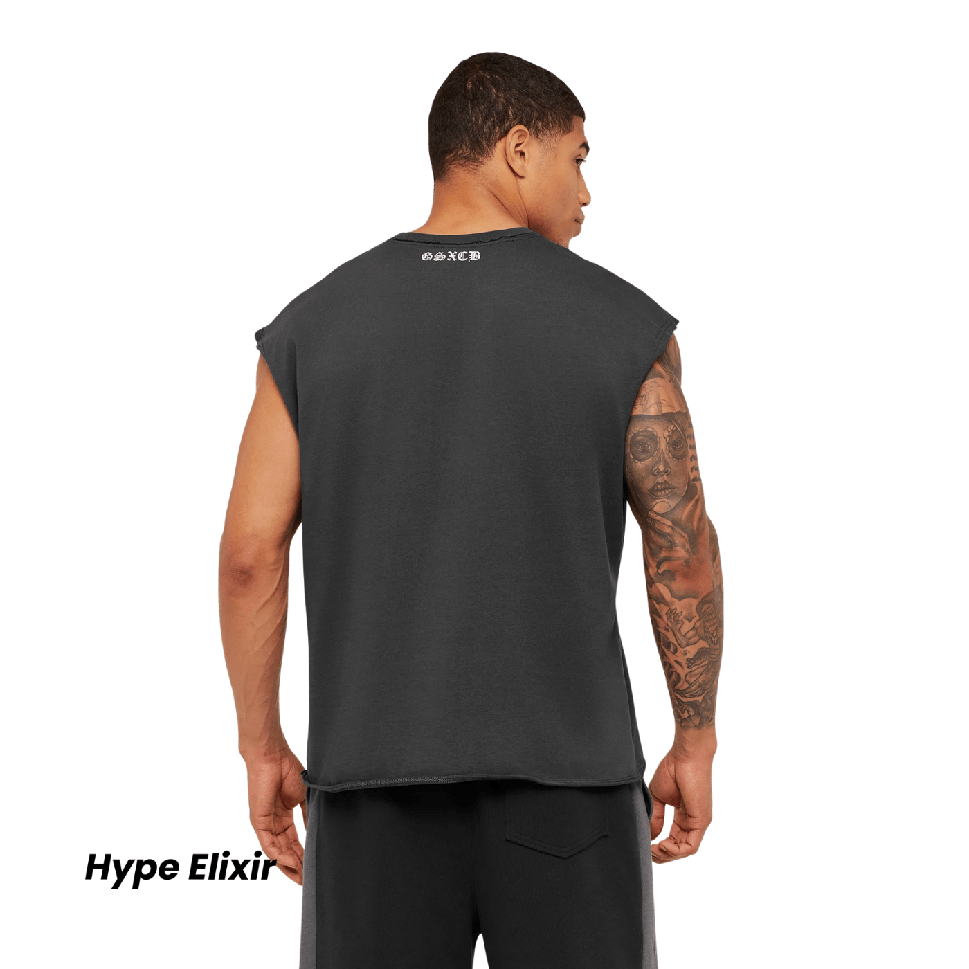 Gymshark x Carlos Belcast Cut off T-Shirt oversized fit Onyx Grey