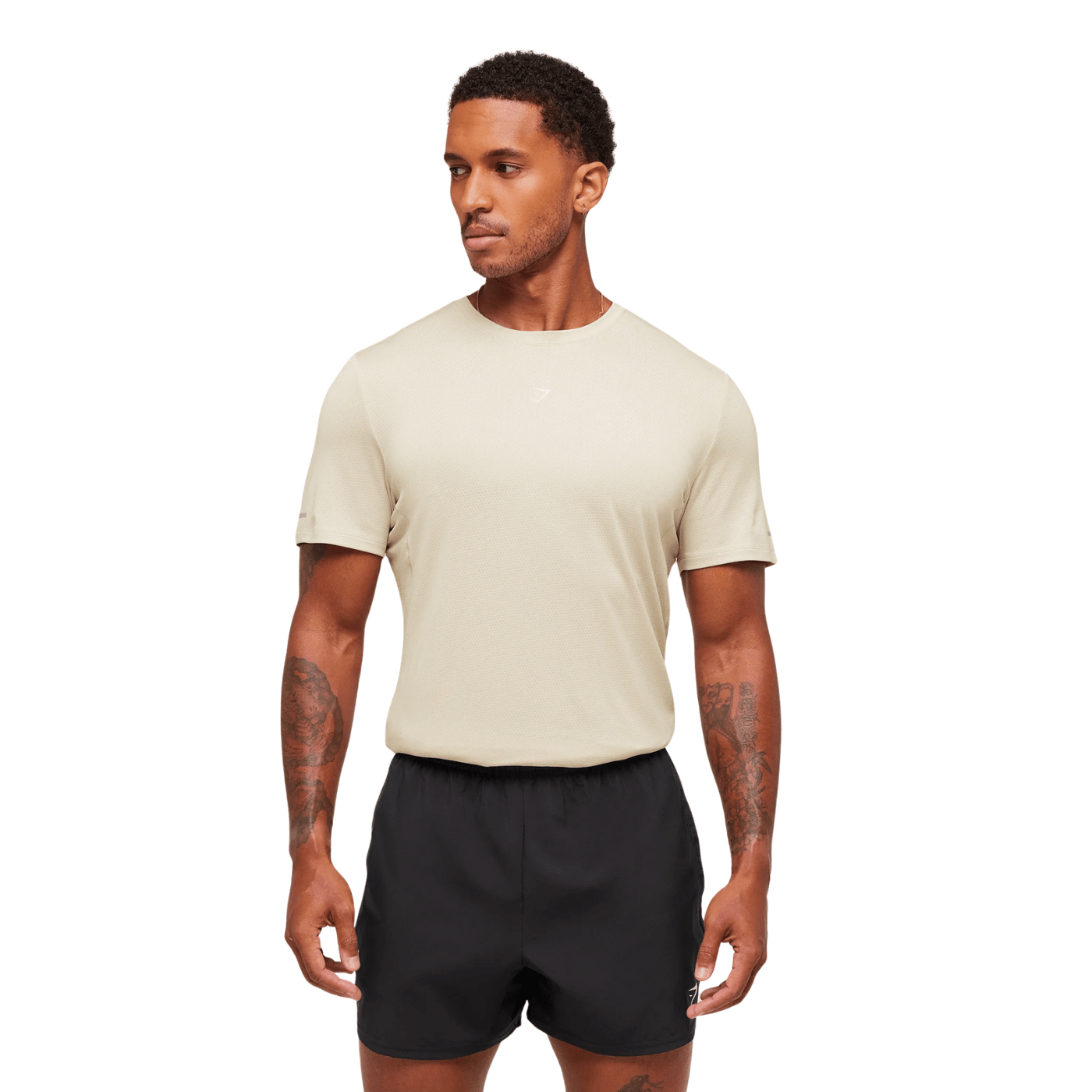 GYMSHARK Running T - Shirt slim fit Pebble Grey