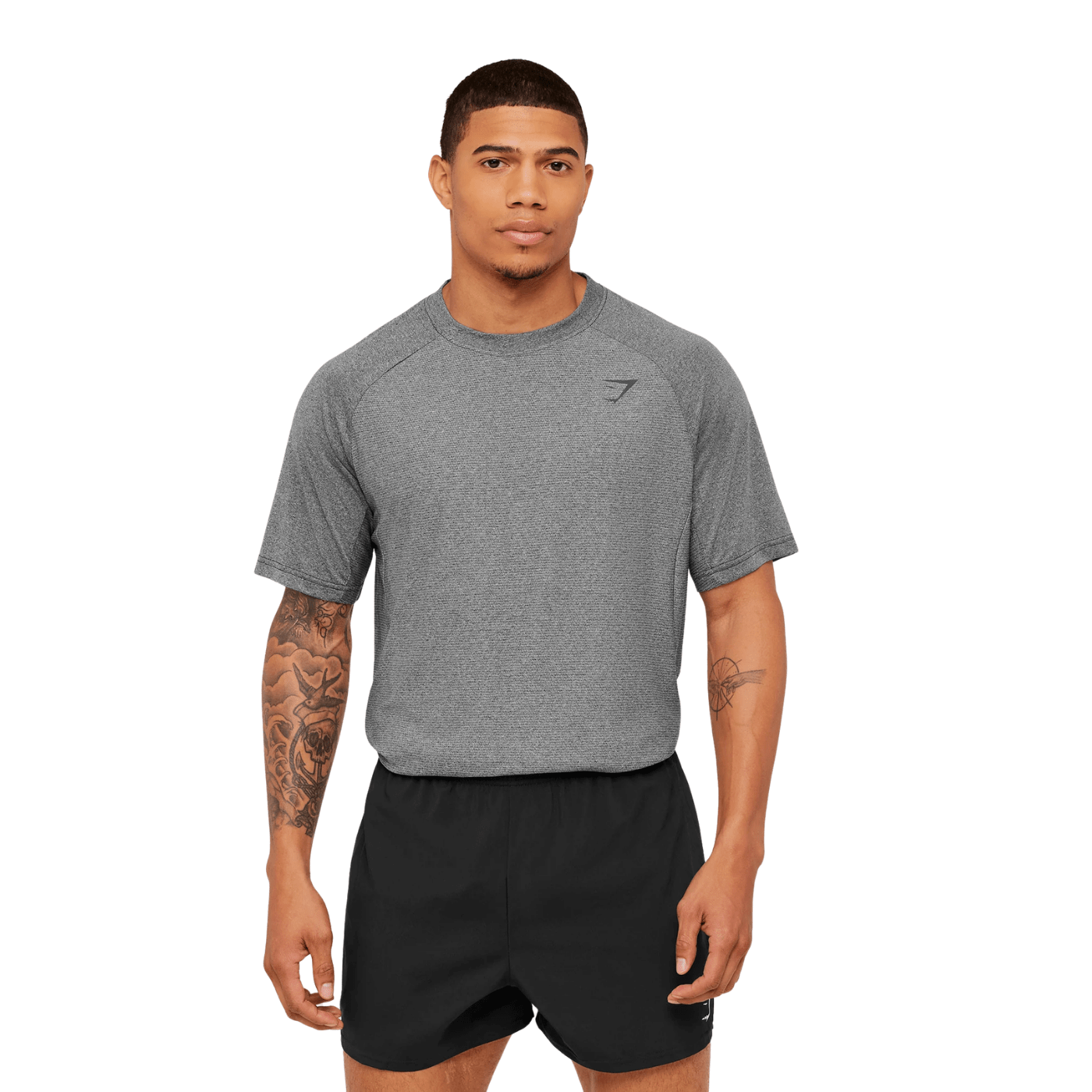GYMSHARK Weekend T - Shirt regular fit Black/Onyx Grey