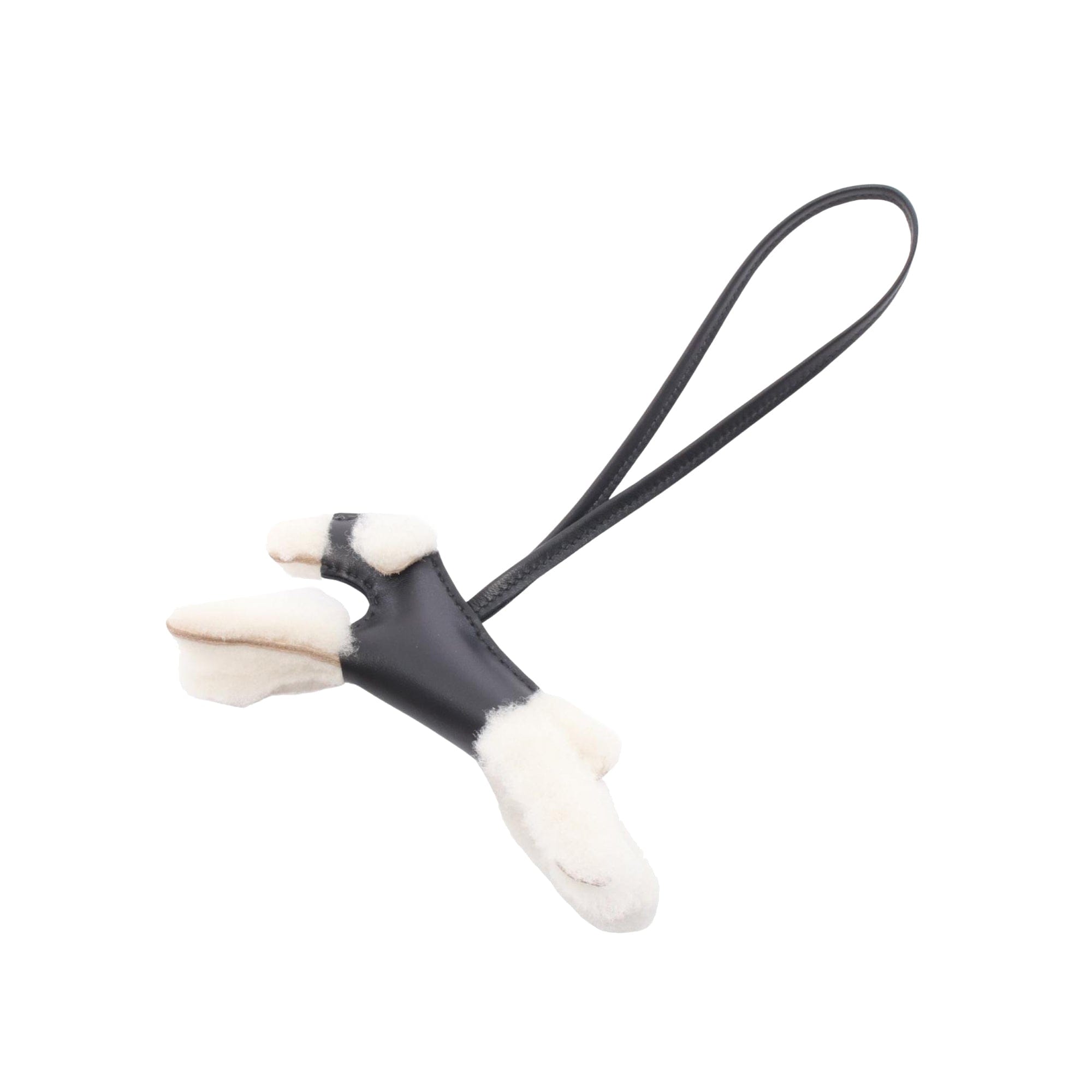 Hermès Milo Lambskin and Wool Budy Bag Charm