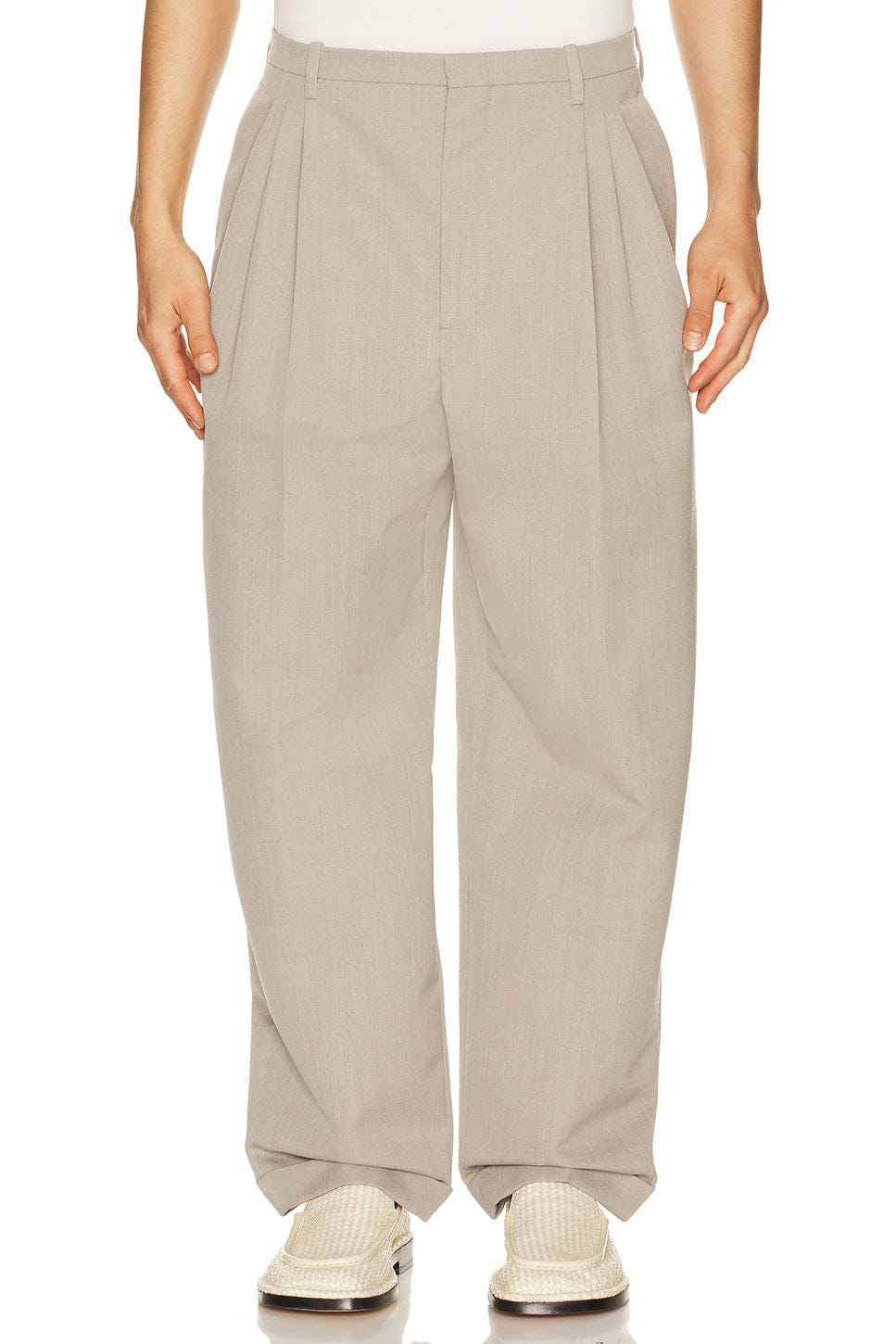 Bottega Veneta Dry Wool Melange Toile Trouser