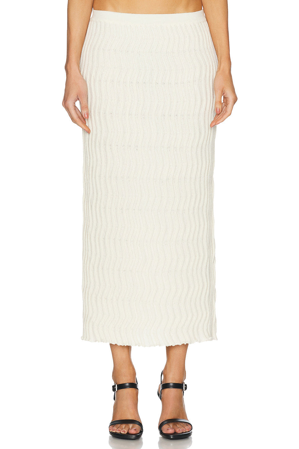 Bottega Veneta Rib Knit Midi Skirt