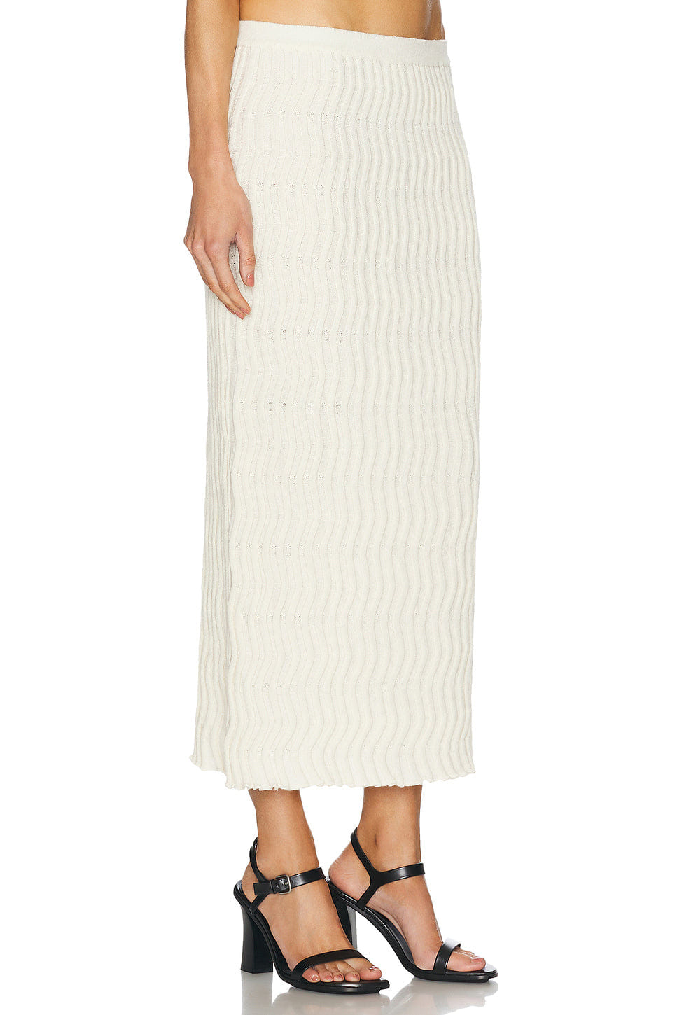 Bottega Veneta Rib Knit Midi Skirt