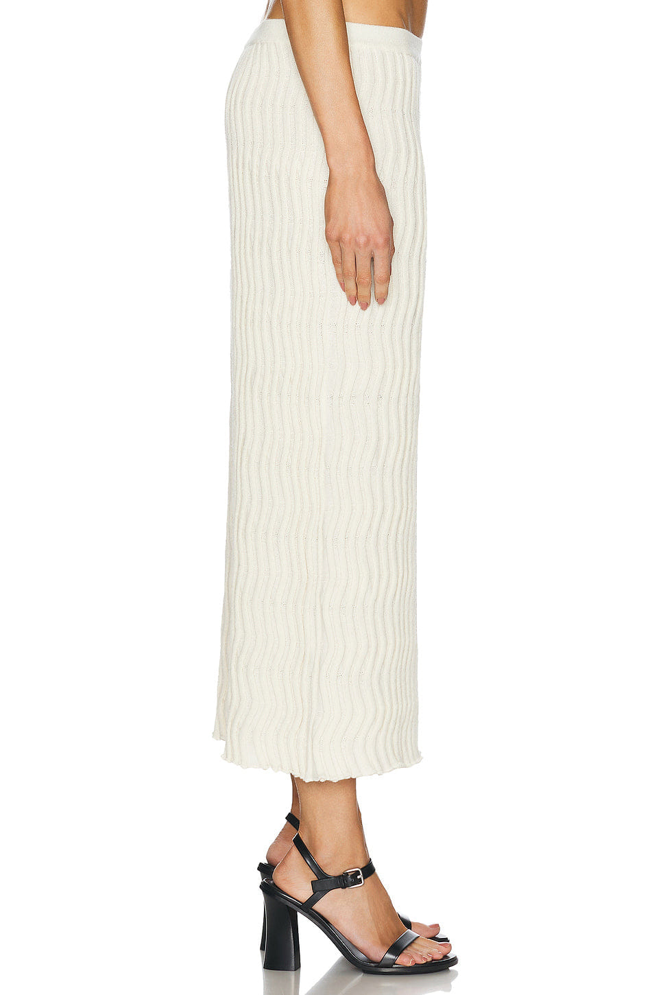 Bottega Veneta Rib Knit Midi Skirt