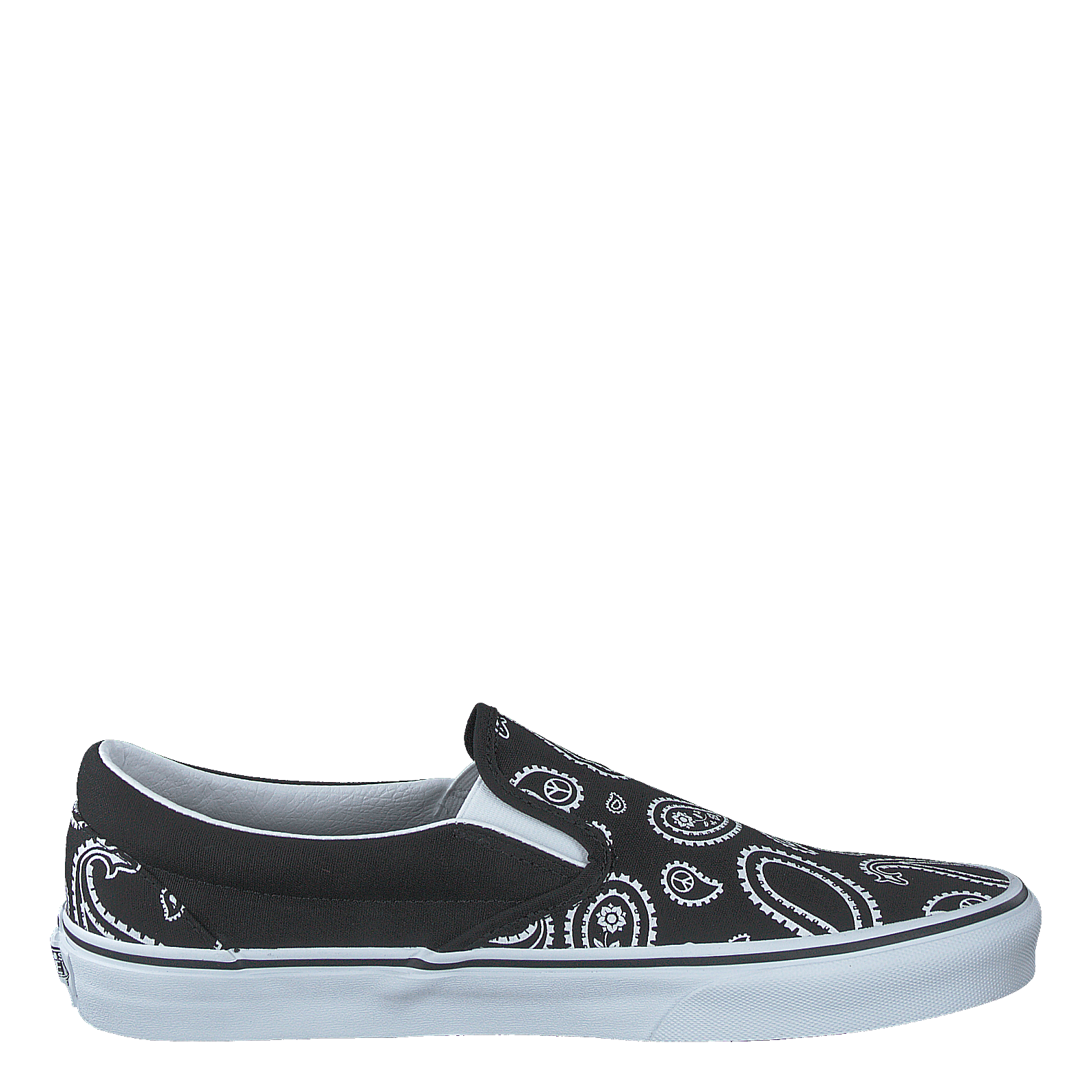 Vans Ua Classic Slip - on (peace Paisley) Blk/trwht