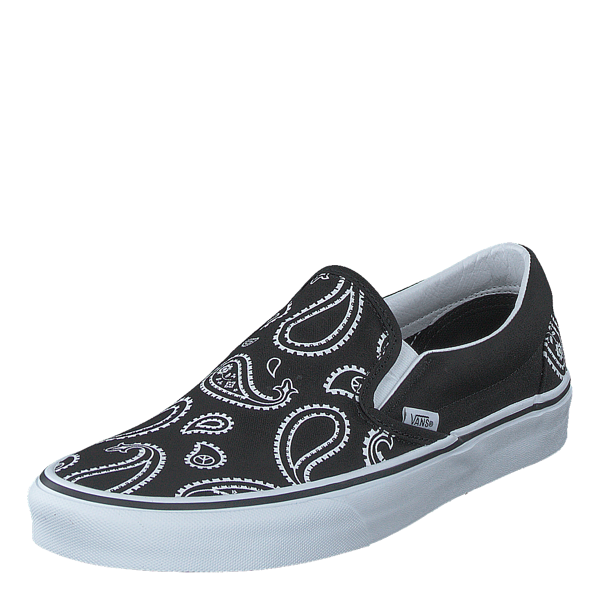 Vans Ua Classic Slip - on (peace Paisley) Blk/trwht