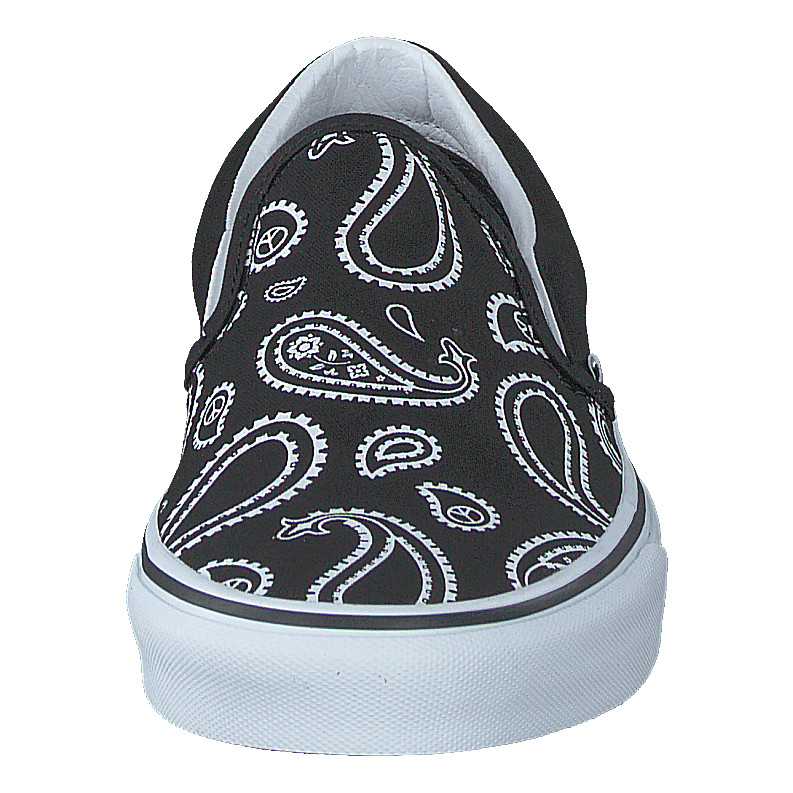 Vans Ua Classic Slip - on (peace Paisley) Blk/trwht
