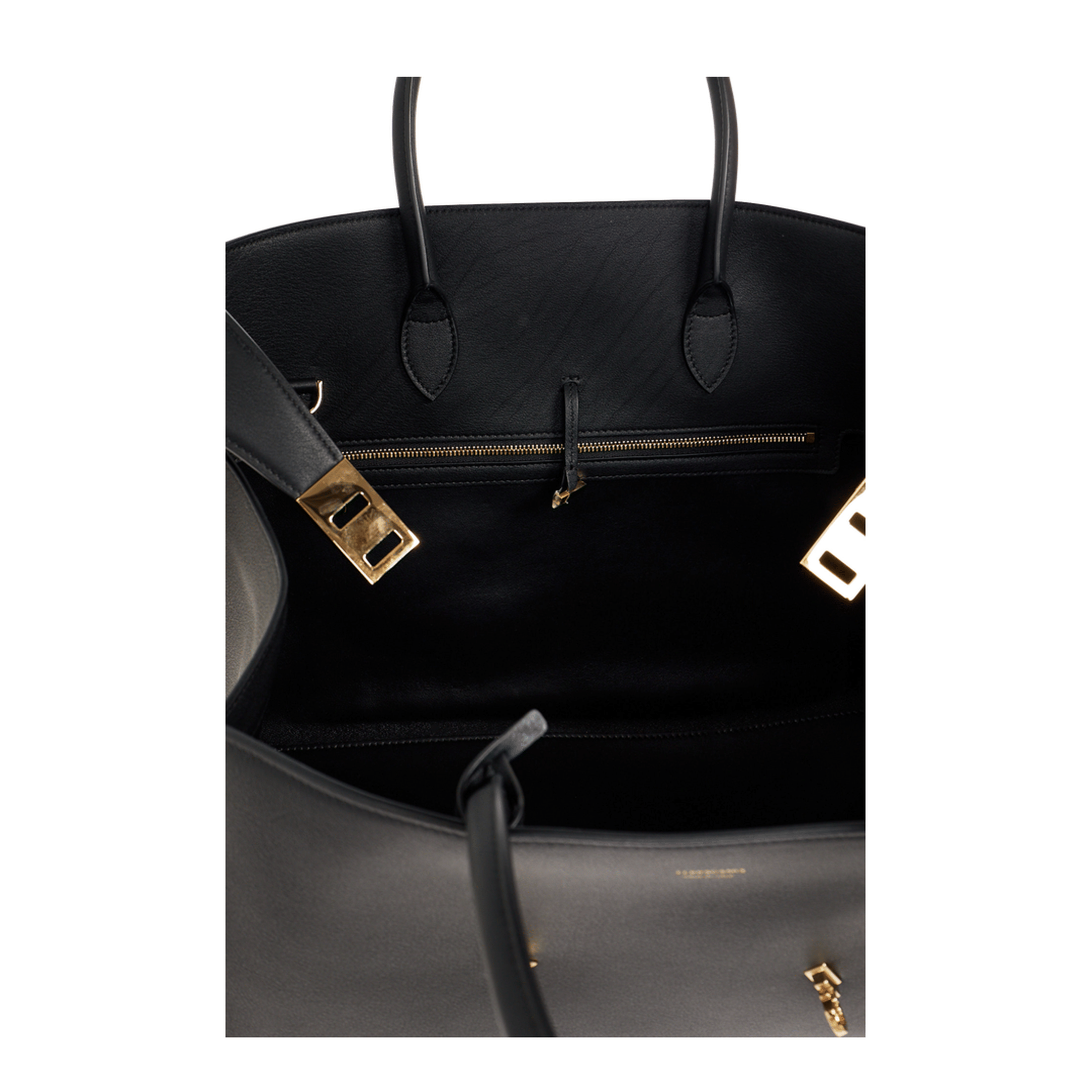 Ferragamo Hug Large Calfskin Handbag - Nero