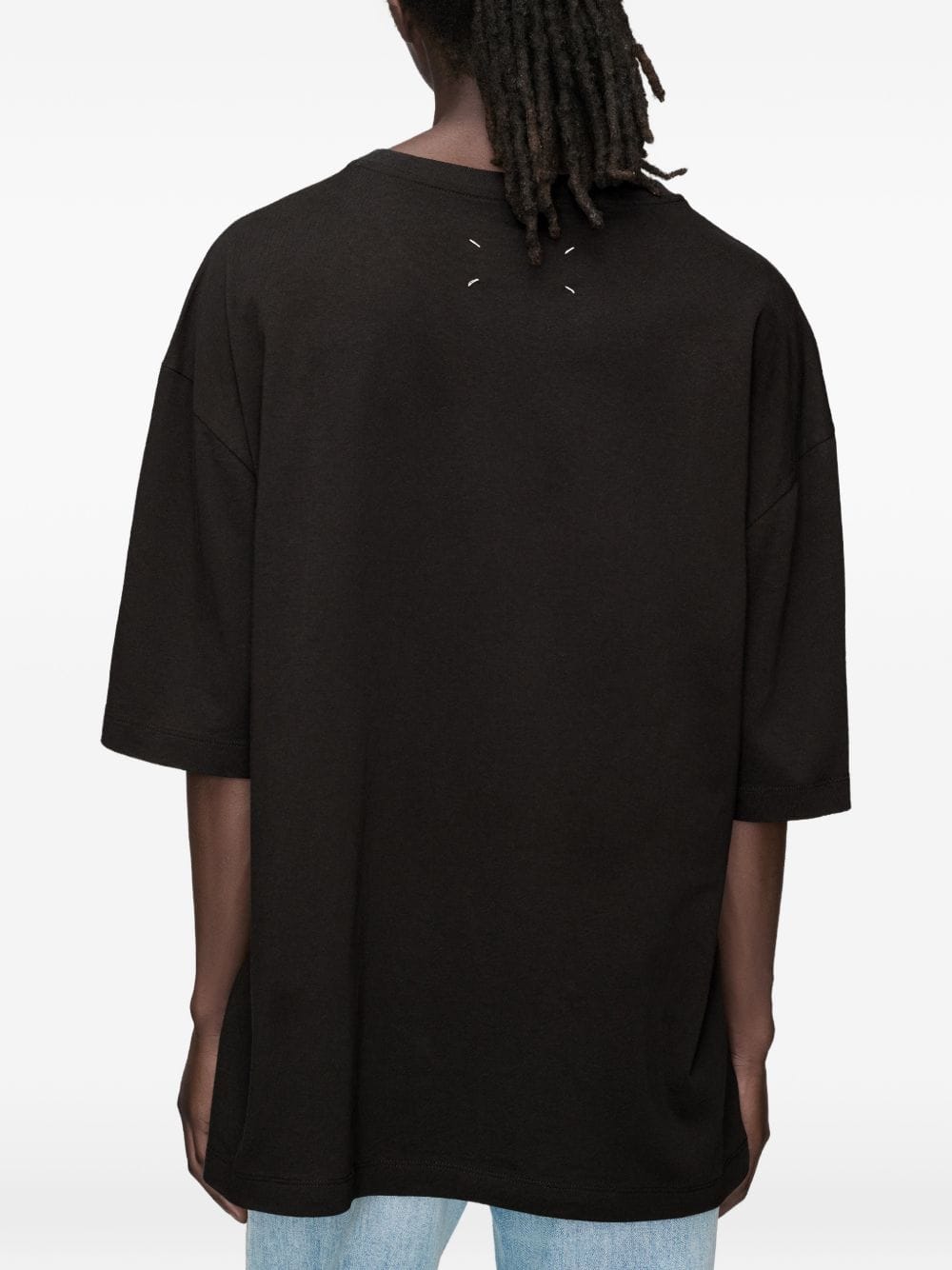 Maison Margiela Embroidered Logo Cotton T - shirt — Black