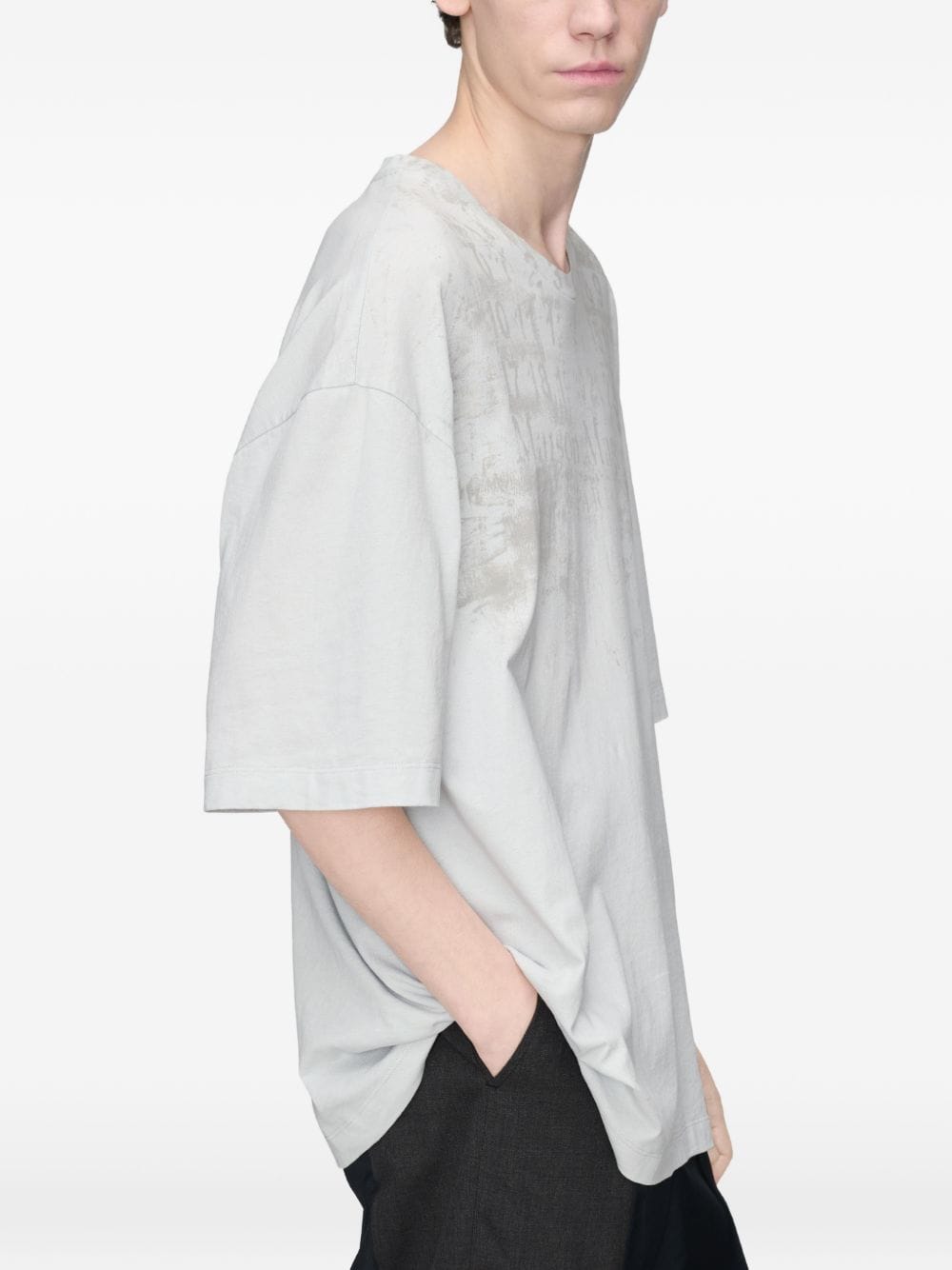Maison Margiela Logo - Printed Cotton T - Shirt — White