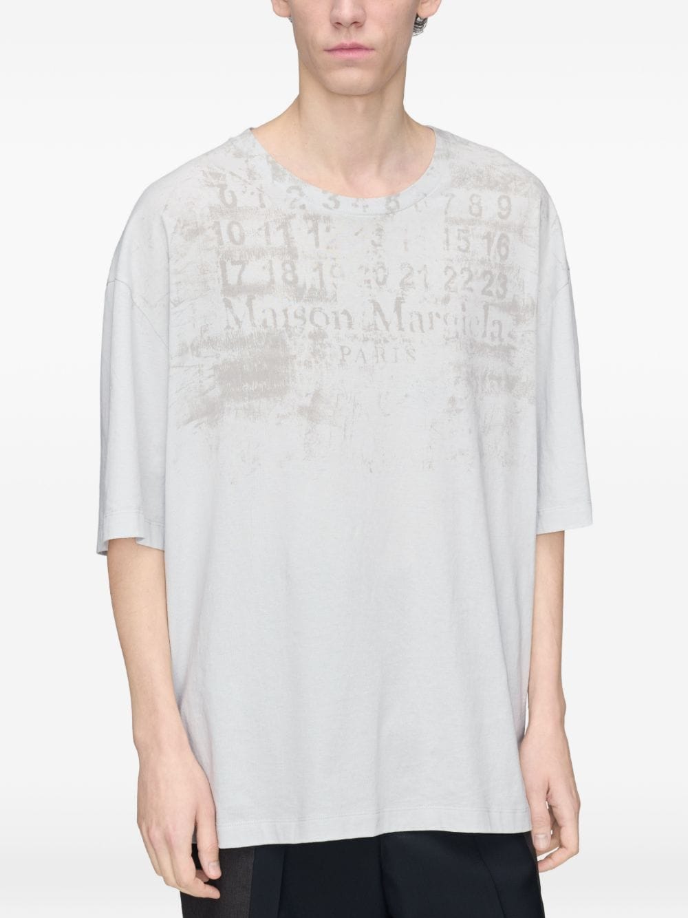 Maison Margiela Logo - Printed Cotton T - Shirt — White