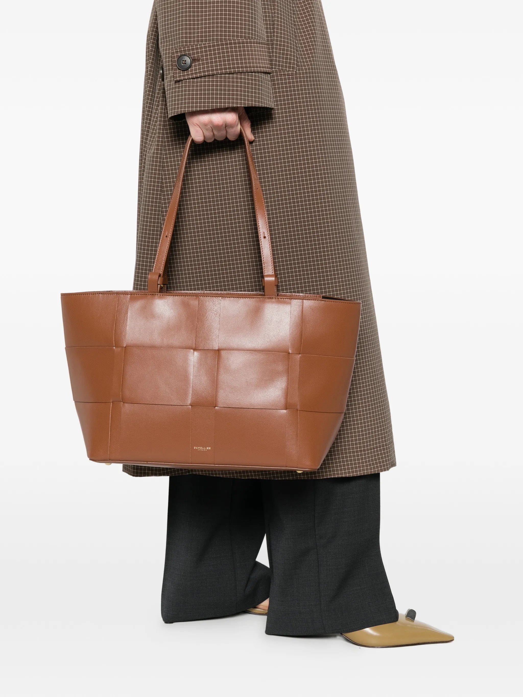 Demellier Florence woven leather florence tote bag