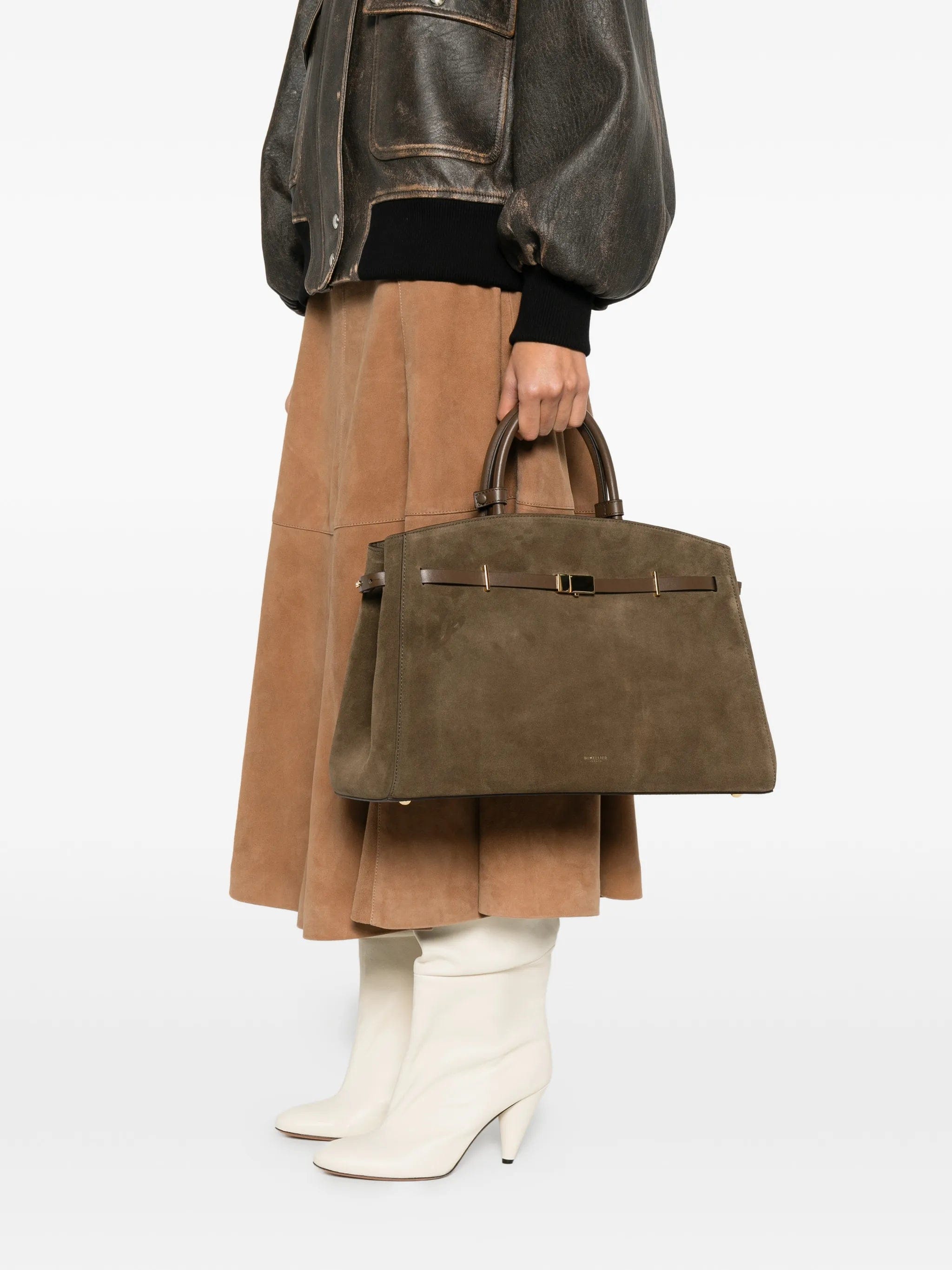 Demellier Hudson suede tote bag