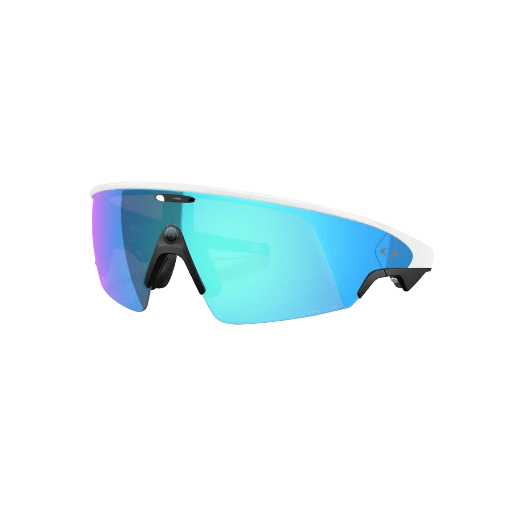 Meta x Oakley Sunglass Vanguard Prizm Sapphire Lenses with White Frame