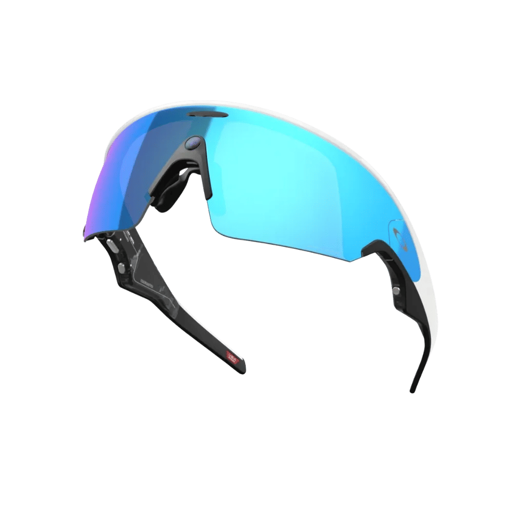 Meta x Oakley Sunglass Vanguard Prizm Sapphire Lenses with White Frame