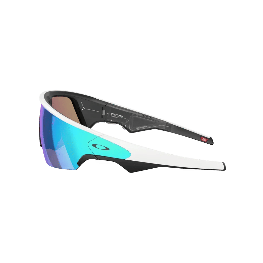 Meta x Oakley Sunglass Vanguard Prizm Sapphire Lenses with White Frame