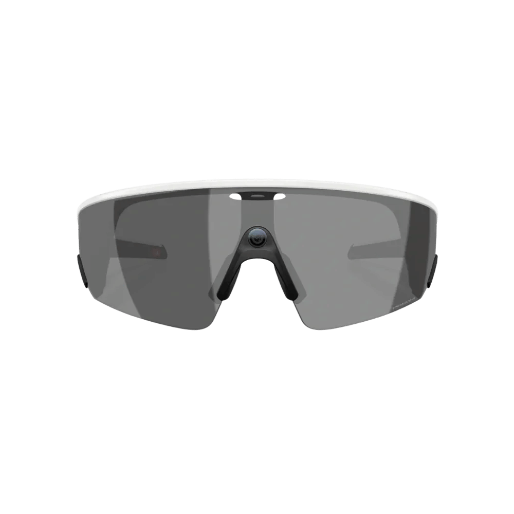 Meta x Oakley Sunglass Vanguard Prizm Black Lenses with White Frame