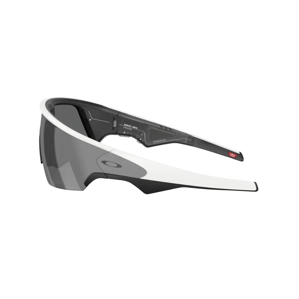 Meta x Oakley Sunglass Vanguard Prizm Black Lenses with White Frame