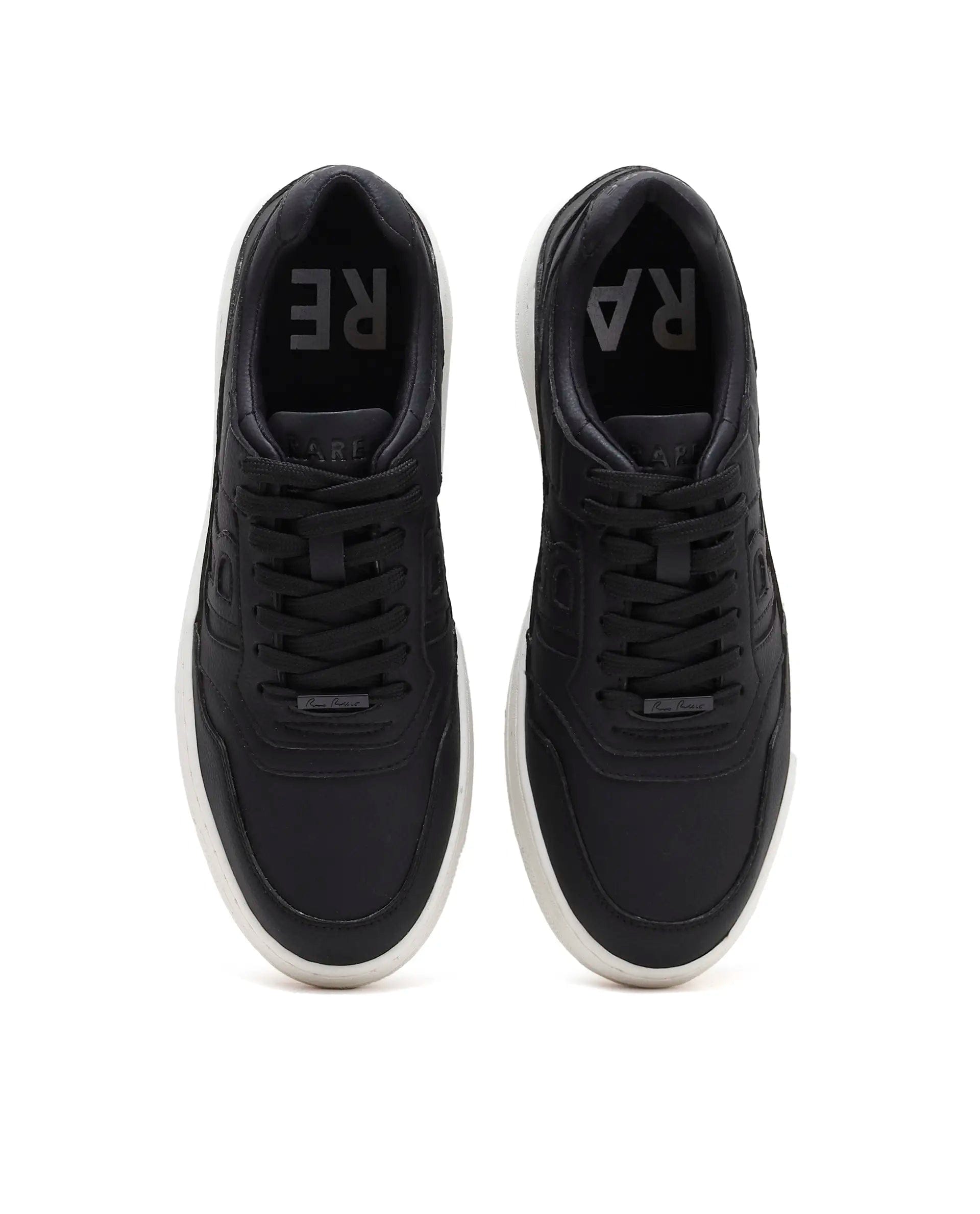 Rarez Men's Gabrix Black Regular Micro Fiber Sneaker