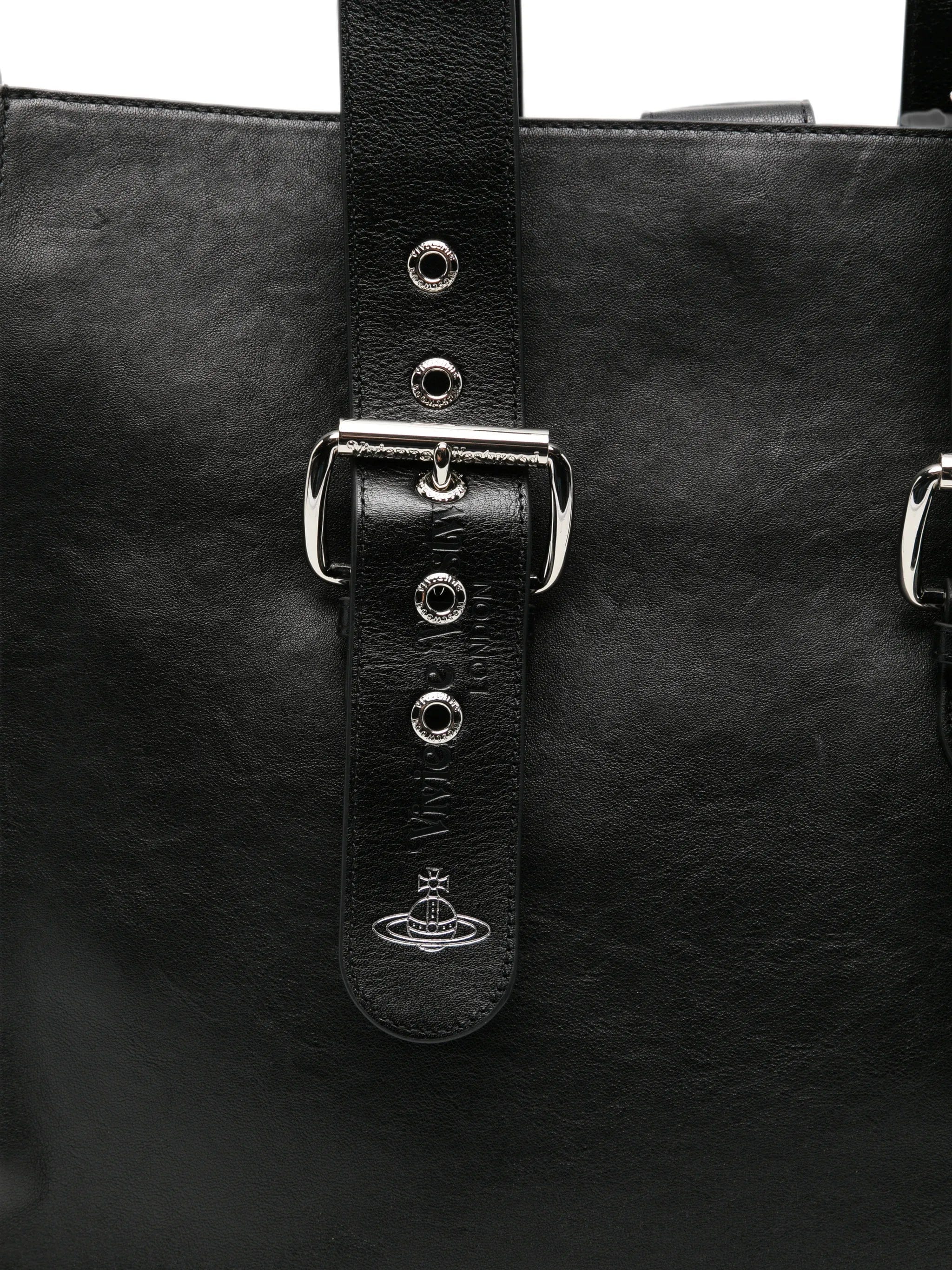 Vivienne Westwood Alex buckle - detail leather tote bag