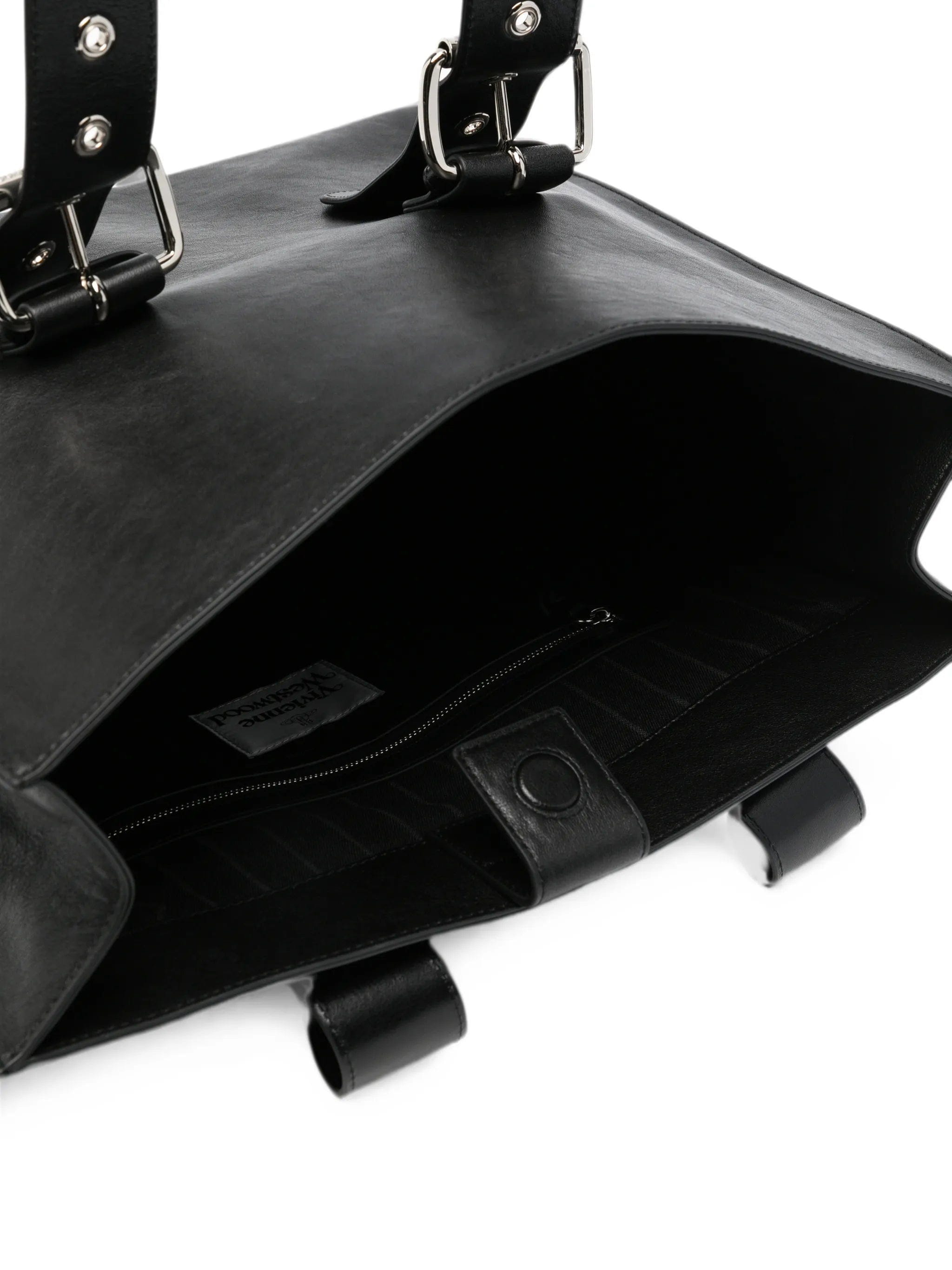 Vivienne Westwood Alex buckle - detail leather tote bag