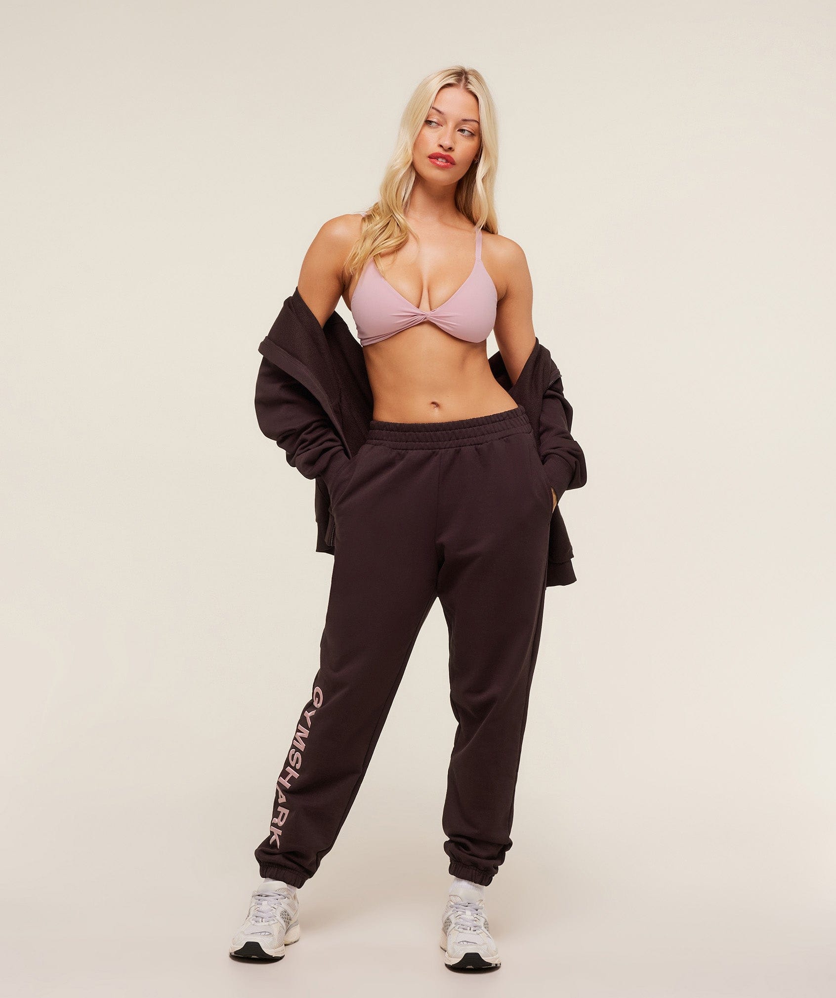 Gymshark Women's Gymshark Embroidered Logo Joggers Cherry Purple