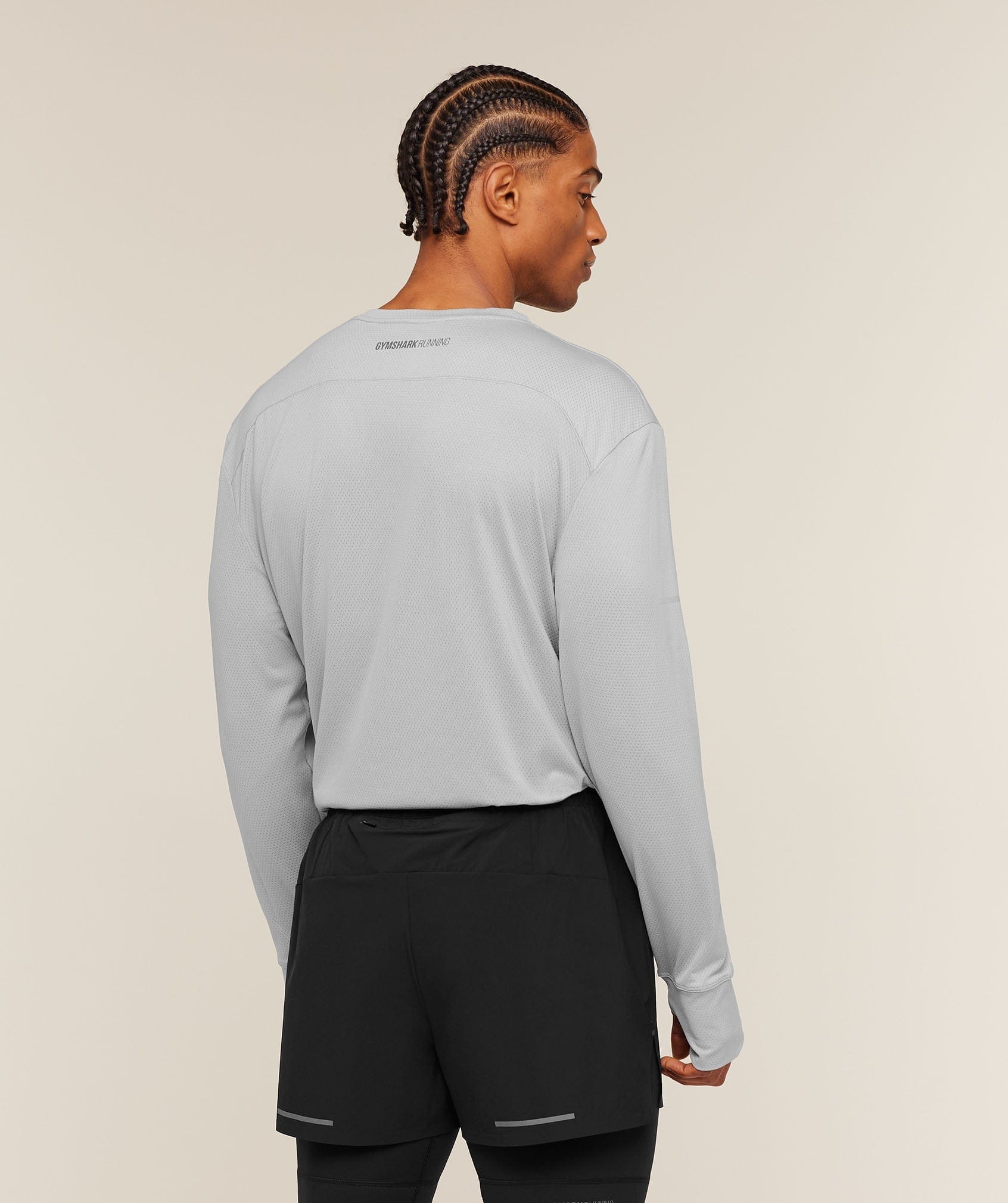 Gymshark Running Long Sleeve T - Shirt Stratus Grey