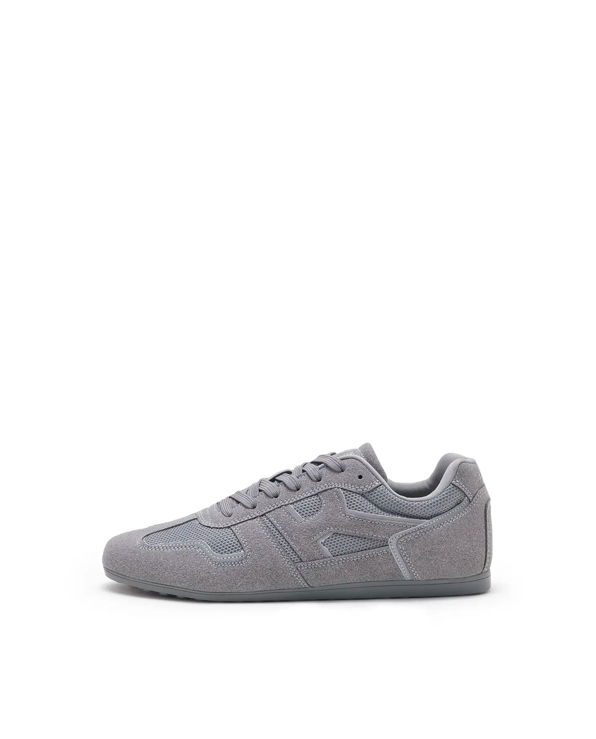 Rarez Mens Otimo - M Light Grey Micro Suede Sneaker