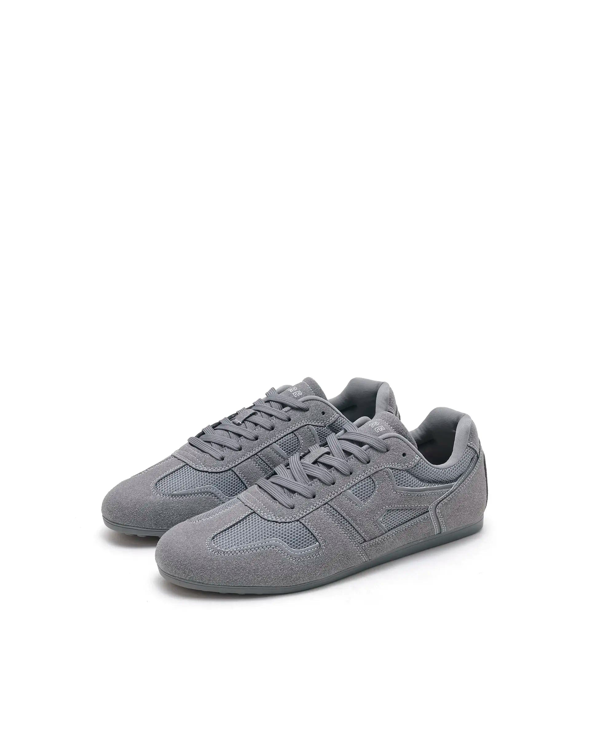 Rarez Mens Otimo - M Light Grey Micro Suede Sneaker
