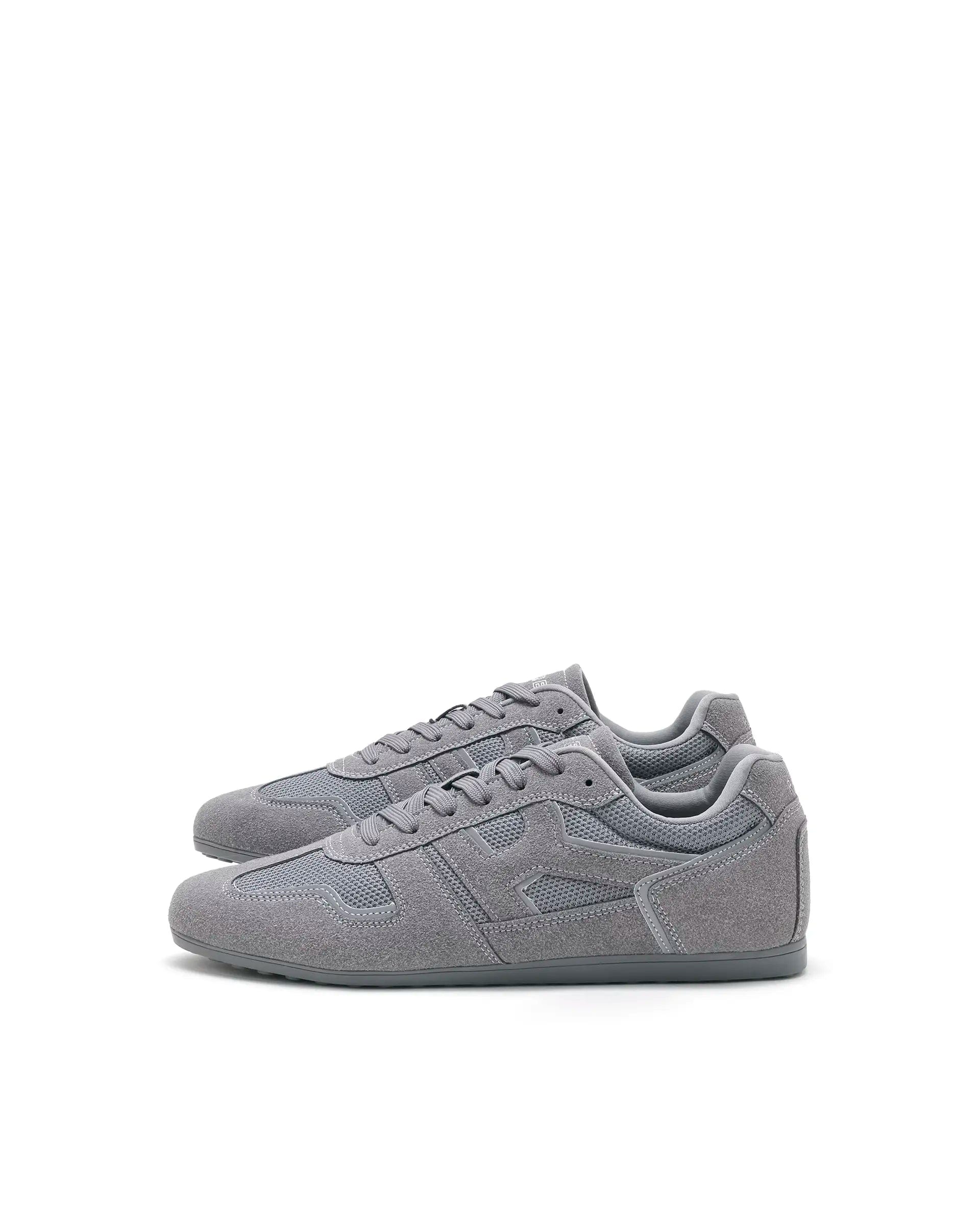 Rarez Mens Otimo - M Light Grey Micro Suede Sneaker