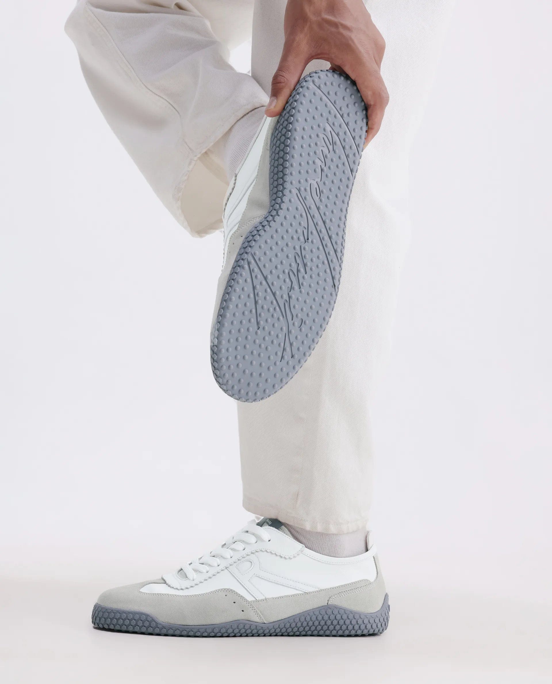 RAREZ Rare Rabbit Men's Membo Cement Leather Fabric Sneaker