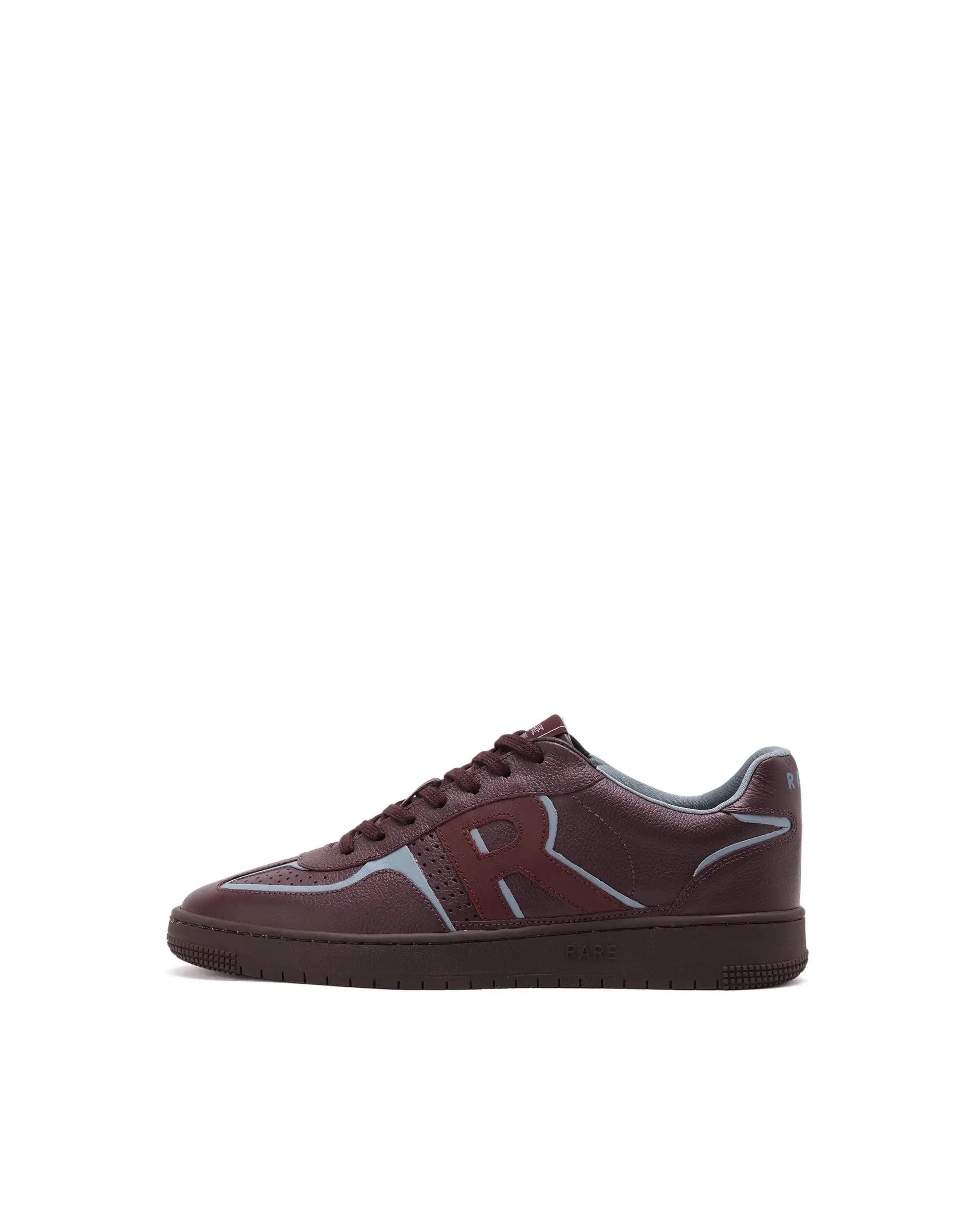 RAREZ Rare Rabbit Men Ascend Burgundy Dual Tone Genuine Leather Lace - Up Low Top Sneaker Shoes