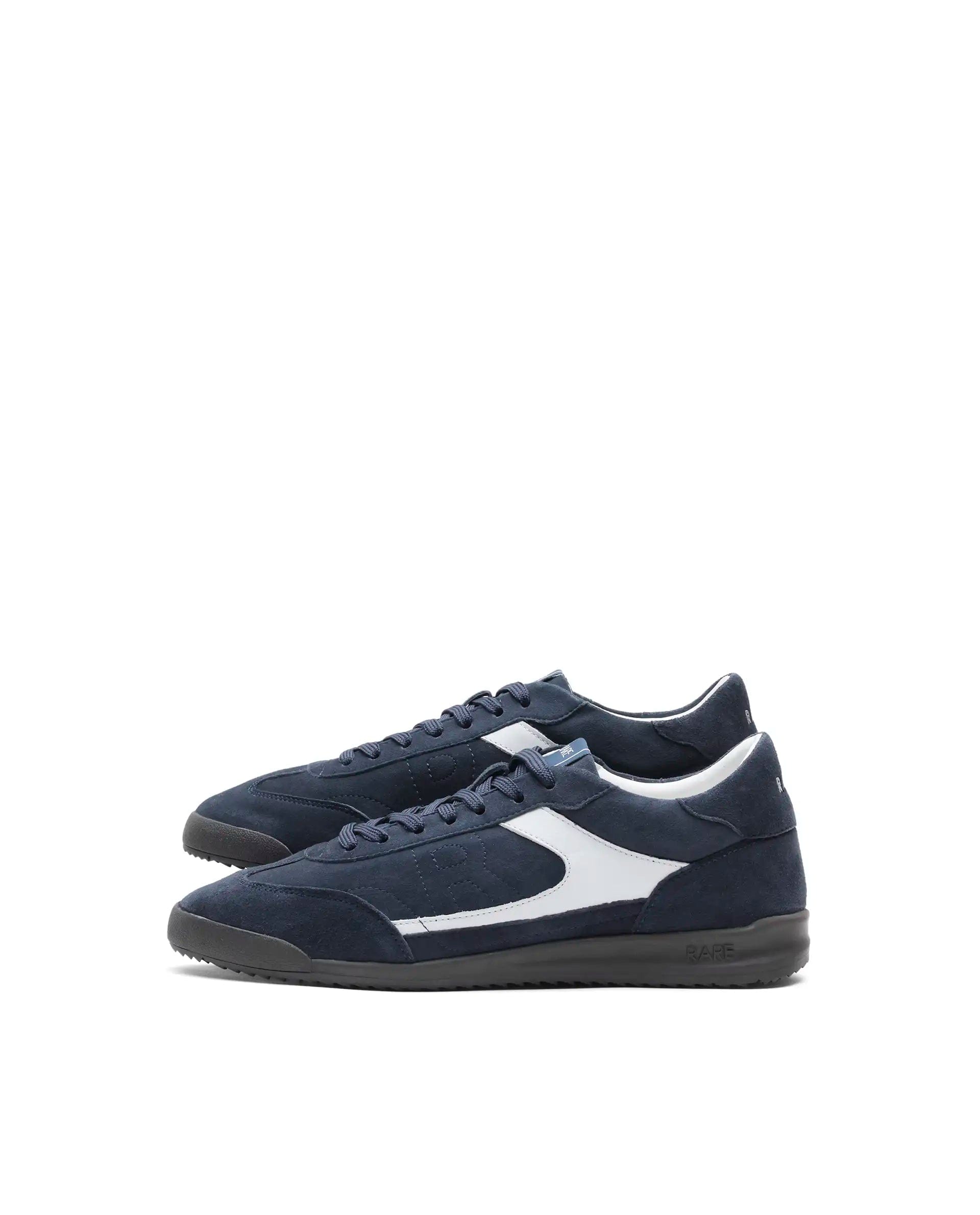 RAREZ Rare Rabbit Men's Flux Dark Navy Suede Sneaker