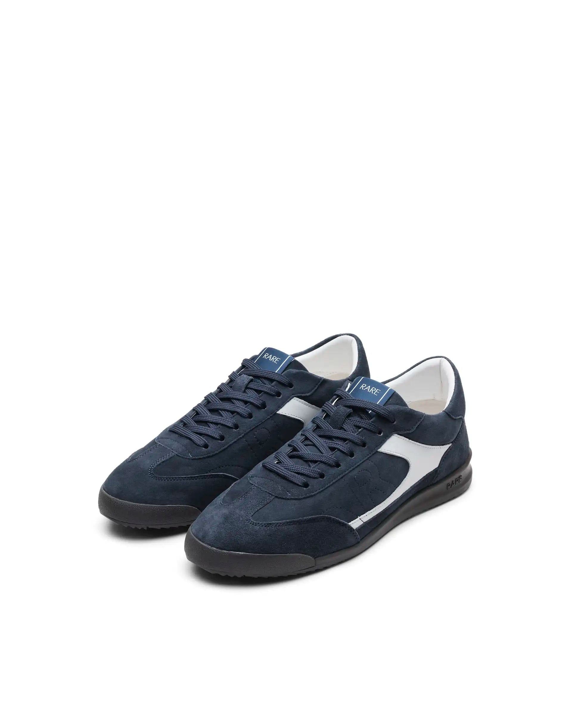 RAREZ Rare Rabbit Men's Flux Dark Navy Suede Sneaker
