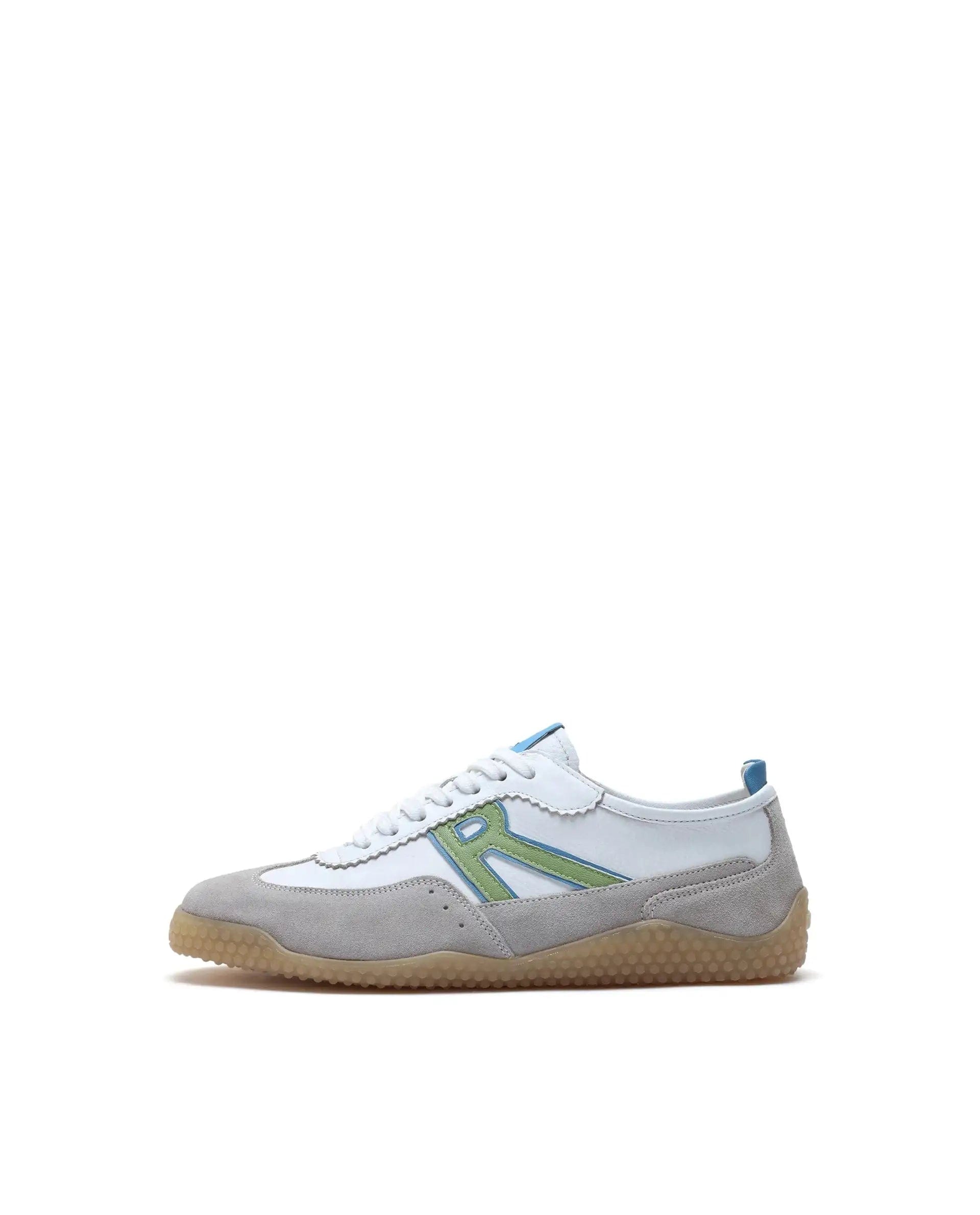 RAREZ Rare Rabbit Men's Membo White Leather Fabric Sneaker