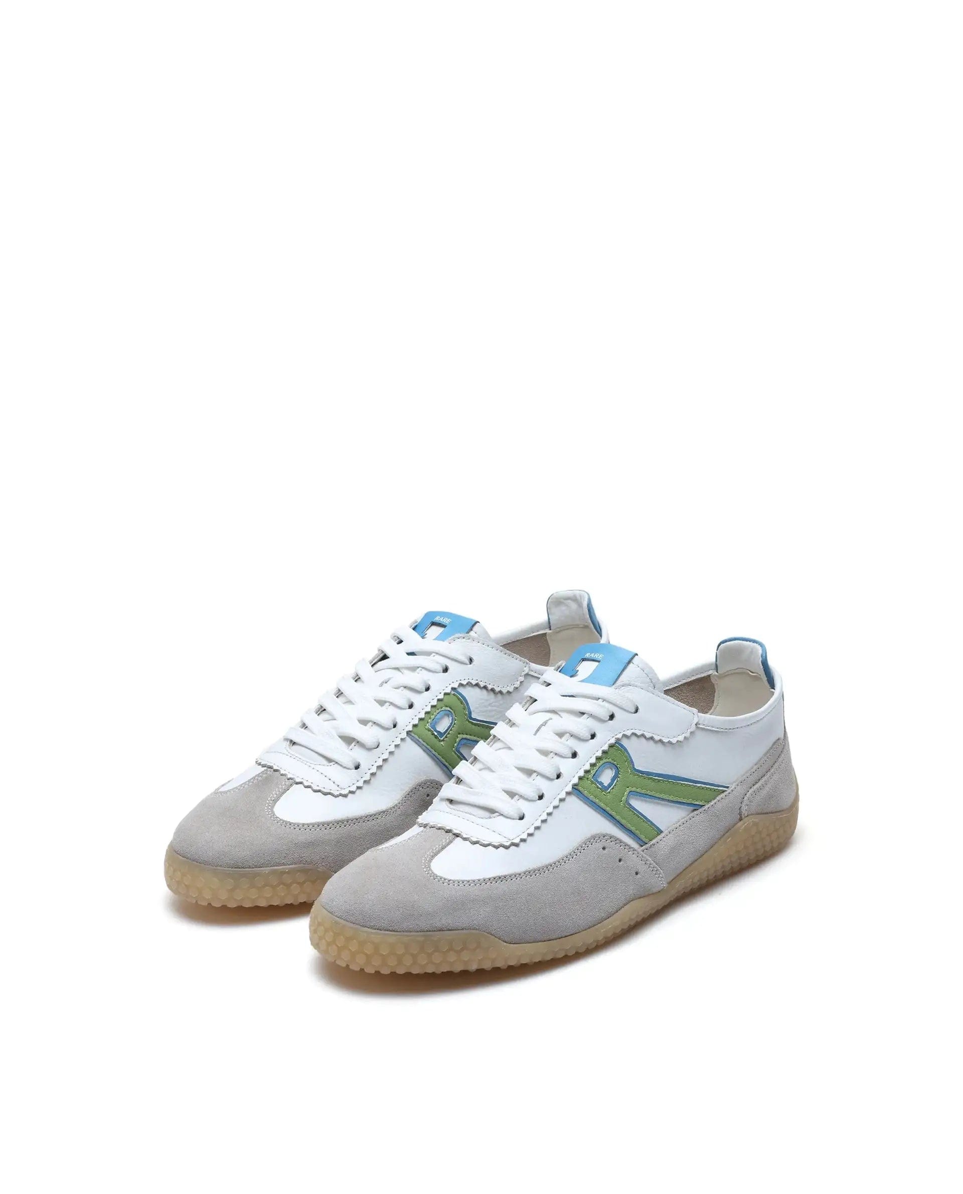 RAREZ Rare Rabbit Men's Membo White Leather Fabric Sneaker