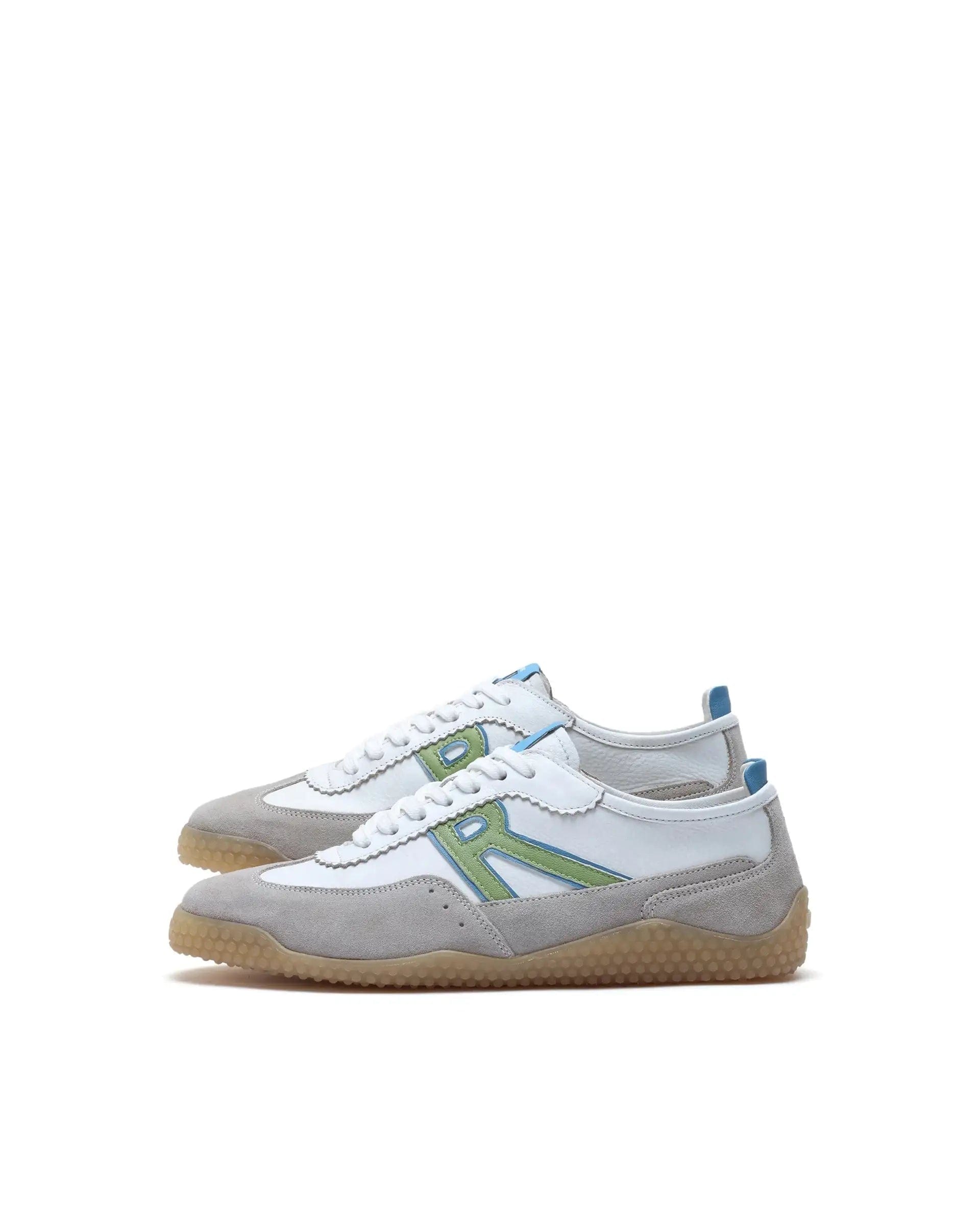 RAREZ Rare Rabbit Men's Membo White Leather Fabric Sneaker
