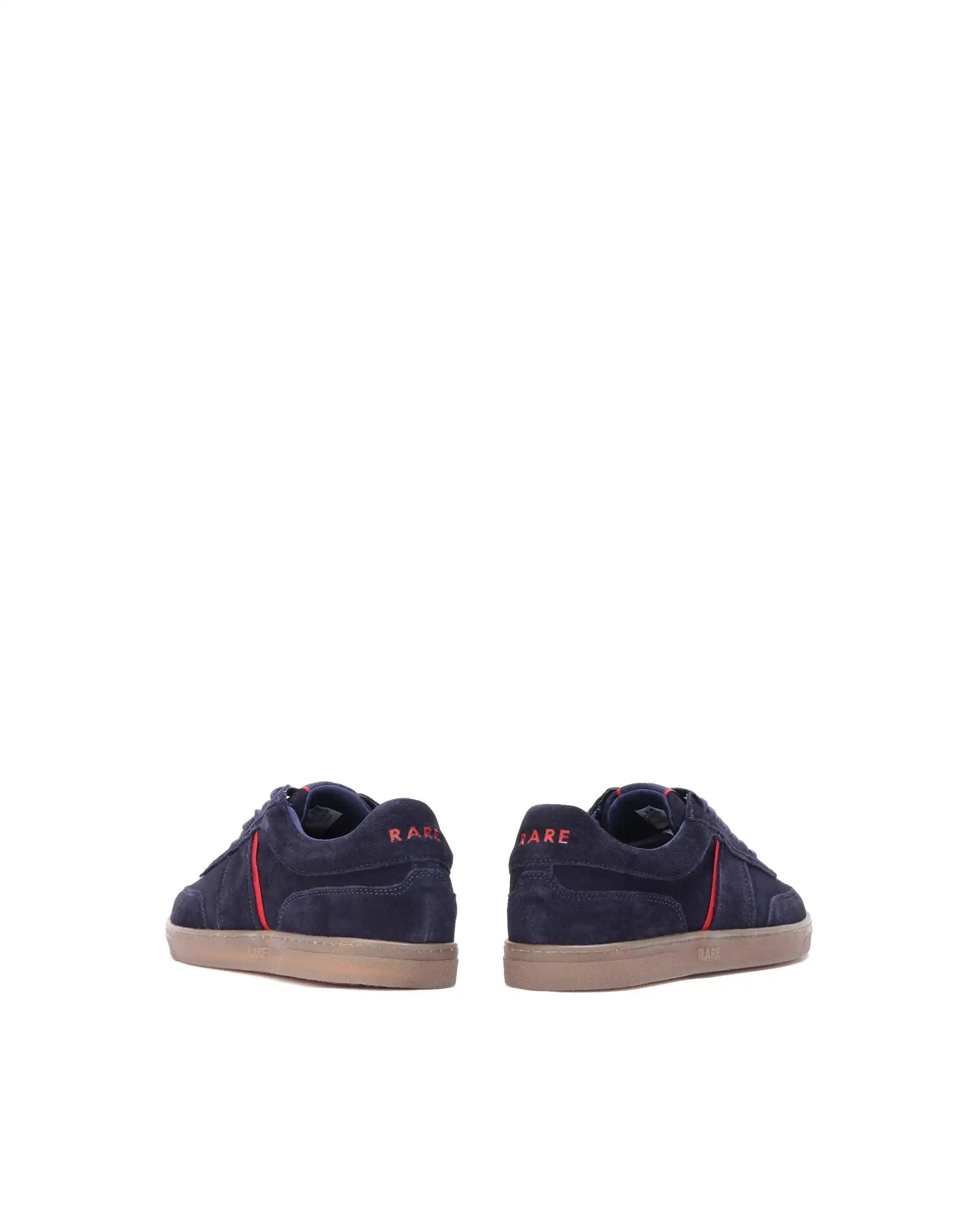 RAREZ Rare Rabbit Men Kairos Navy Premium Suede Leather Low - Top Lace - Up Sneaker Shoes