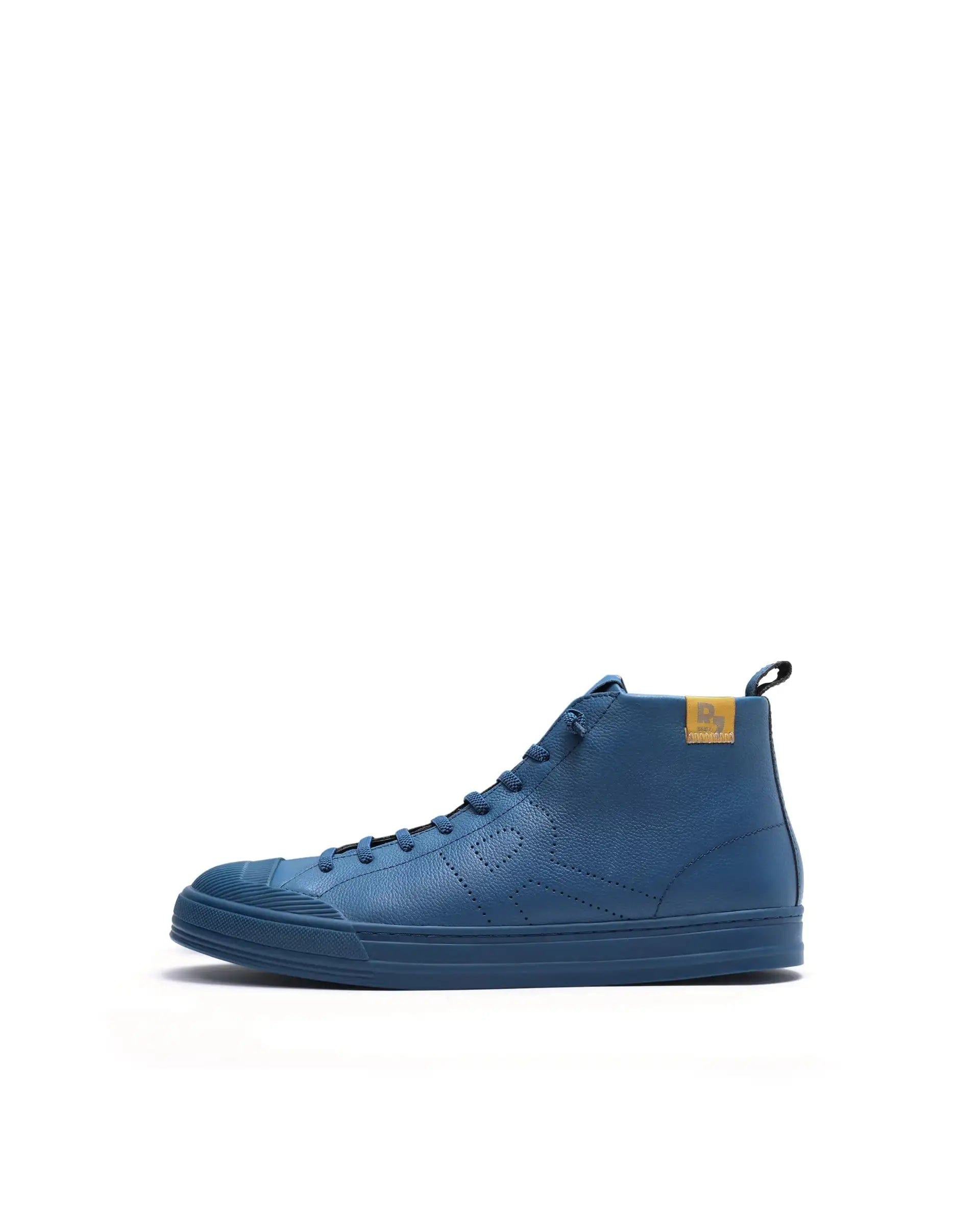 RAREZ Rare Rabbit Men Sauron Hi Pro Blue Leather Lace - Up Closure Sneaker