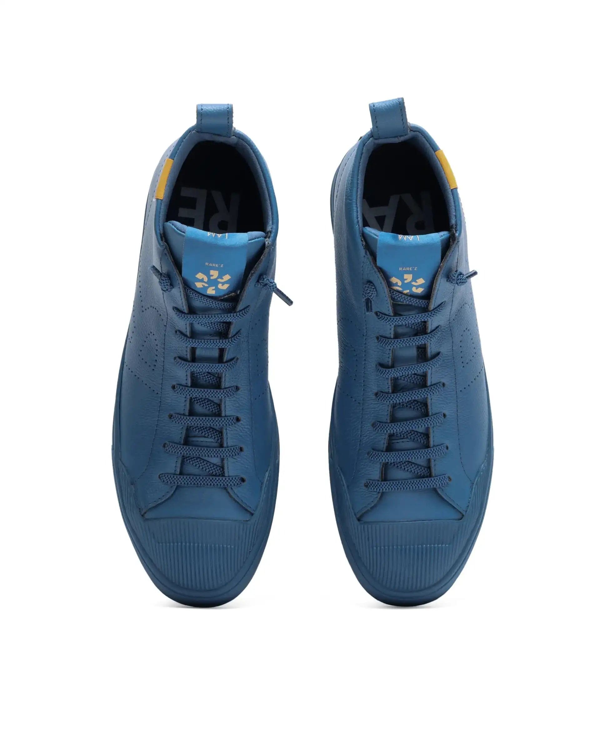 RAREZ Rare Rabbit Men Sauron Hi Pro Blue Leather Lace - Up Closure Sneaker